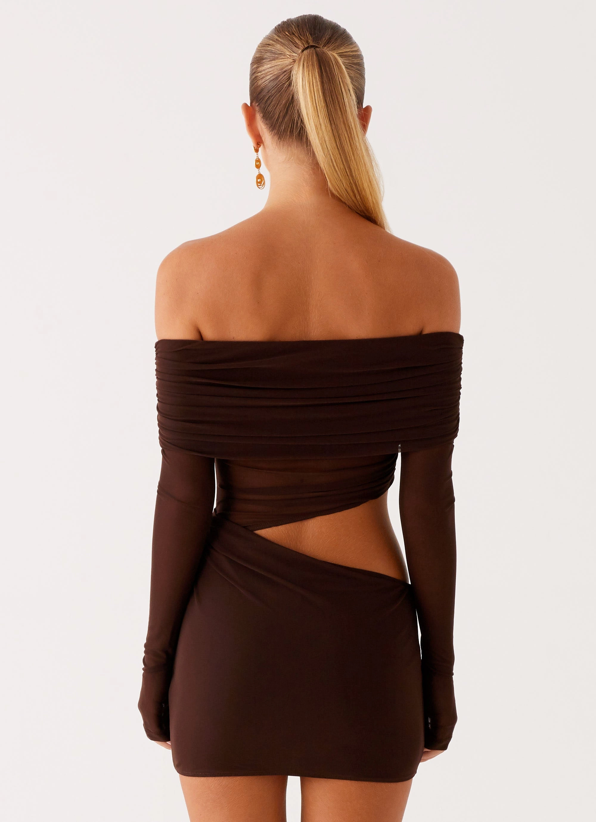 Emery Mini Dress - Chocolate Breathable Layering SmoothEdgeFinish