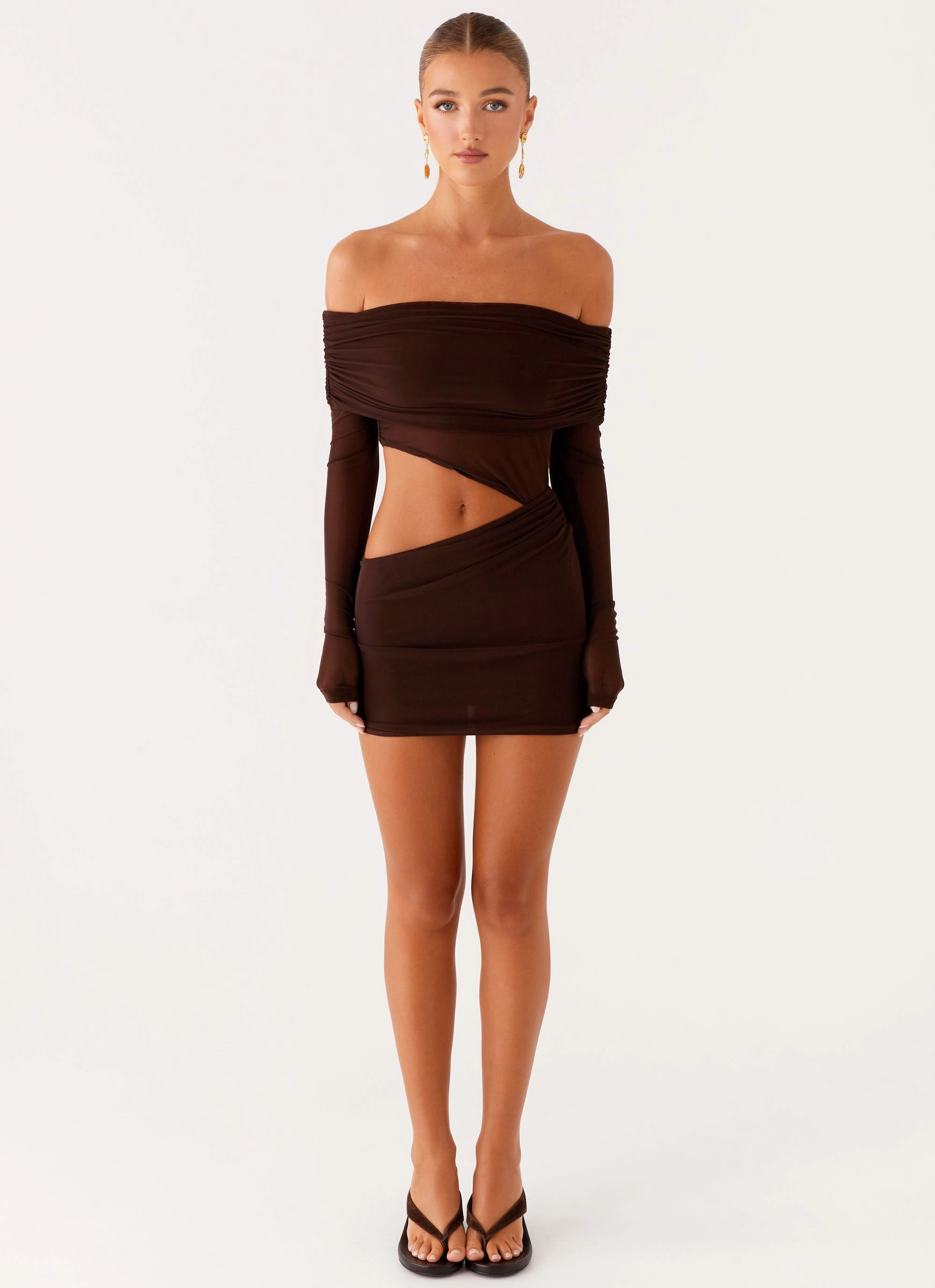Emery Mini Dress - Chocolate Casual and Smart City Essential