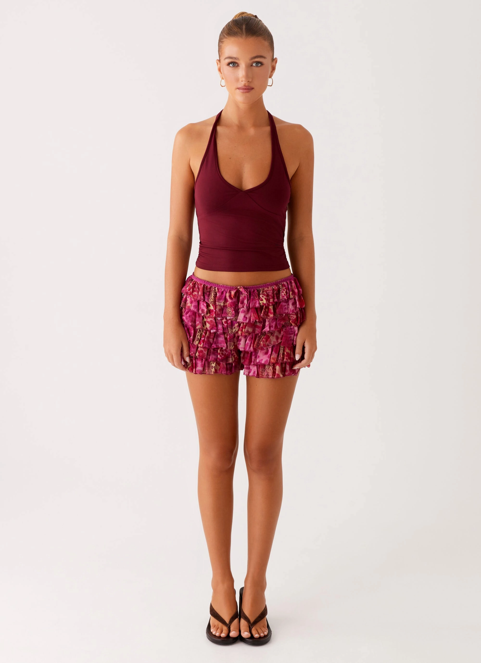 Entertain Me Bloomer Shorts - Lavender Lagoon On The Go Outfit Staple