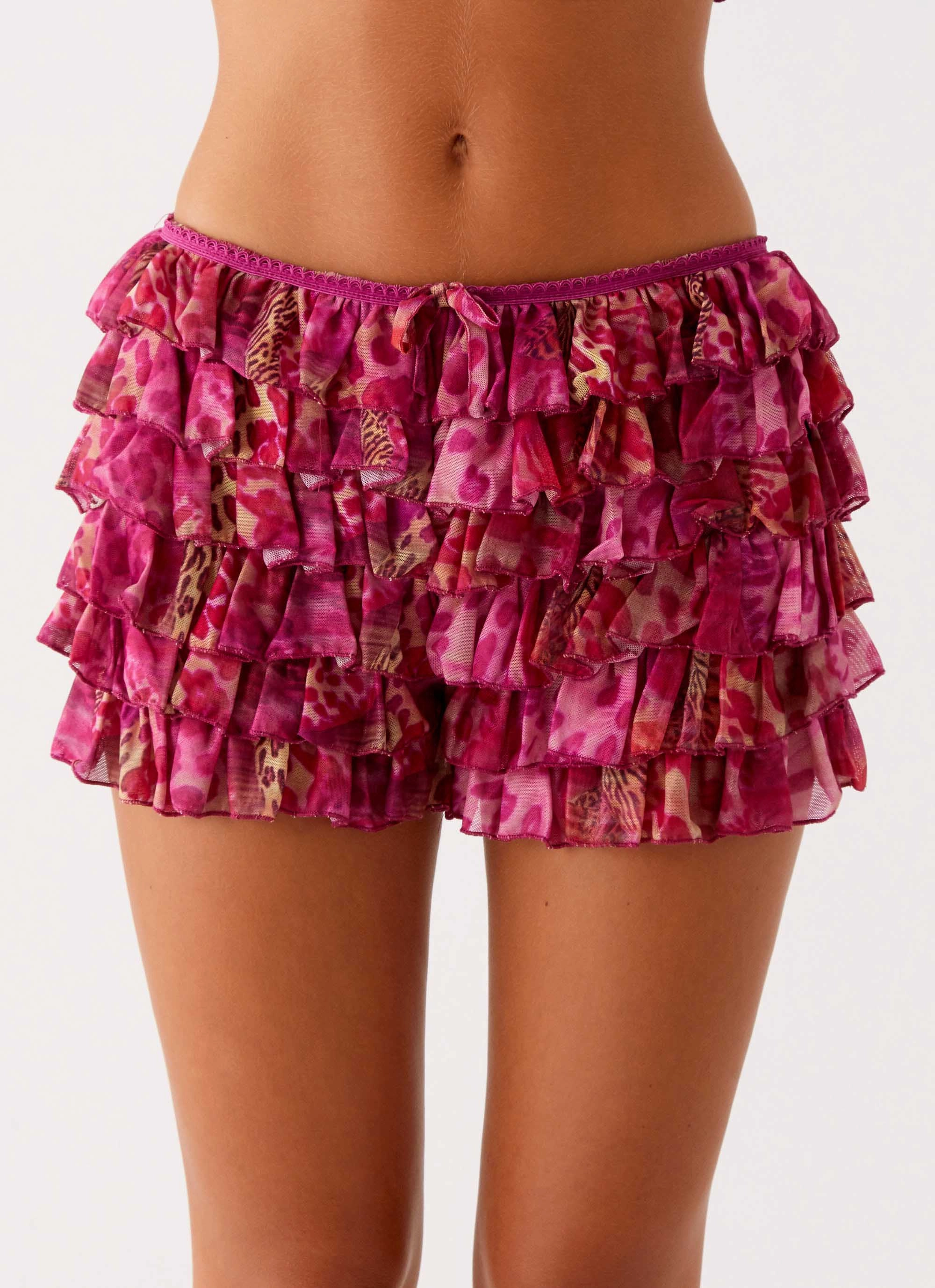 Quick Release Buckle Entertain Me Bloomer Shorts - Lavender Lagoon
