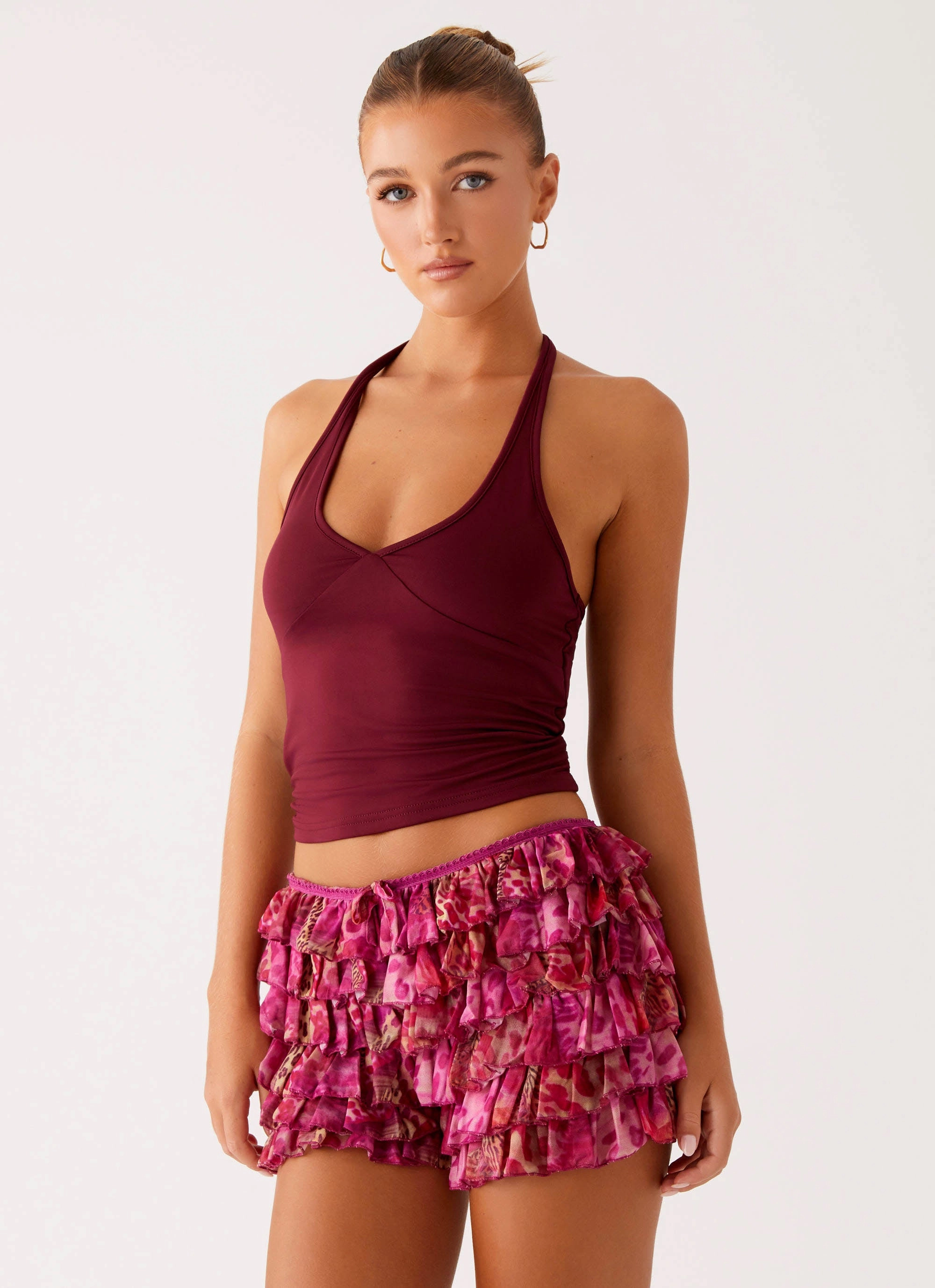 LightweightWeave Modern Cut Entertain Me Bloomer Shorts - Lavender Lagoon