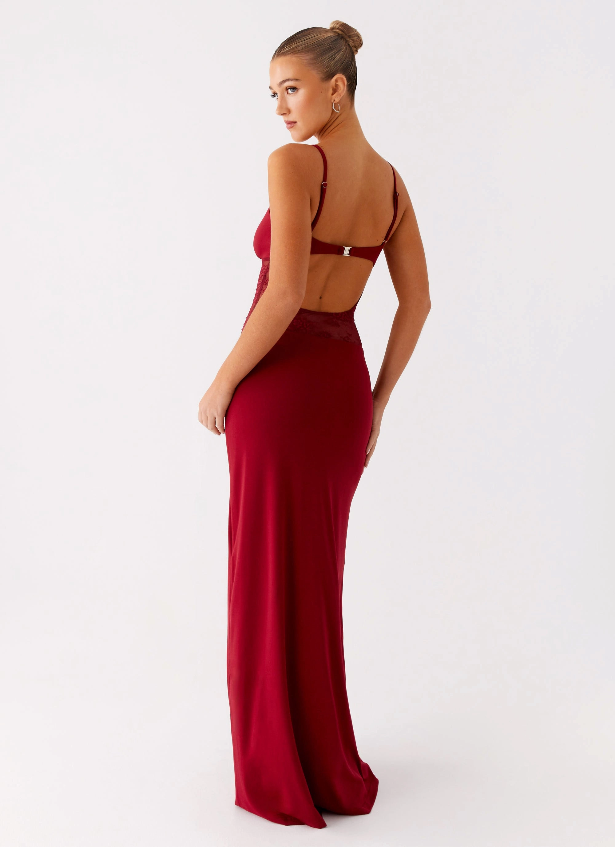 LayeredHemline Envy Maxi Dress - Maroon