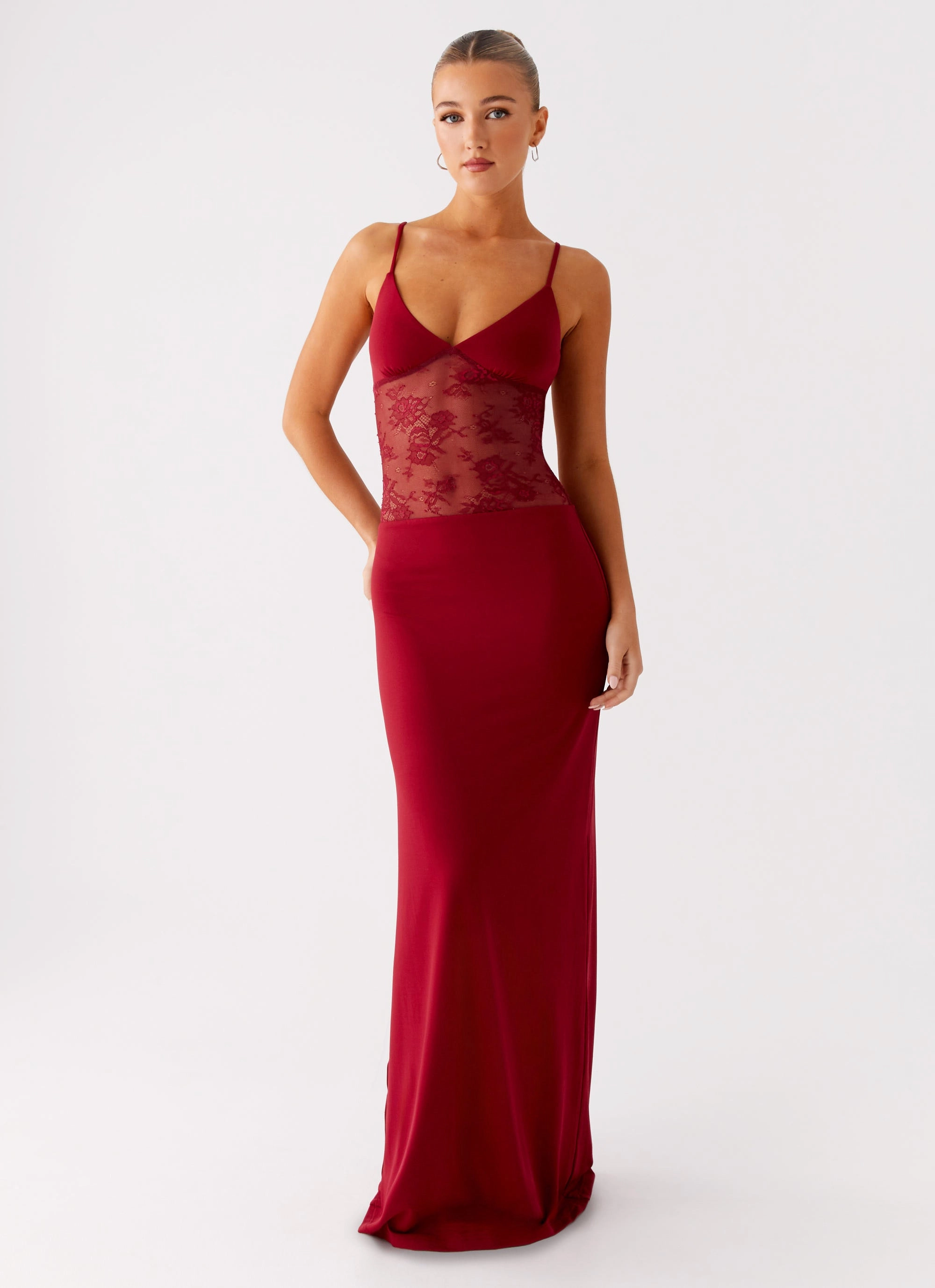 Envy Maxi Dress - Maroon Work or Casual Heritage-Brand