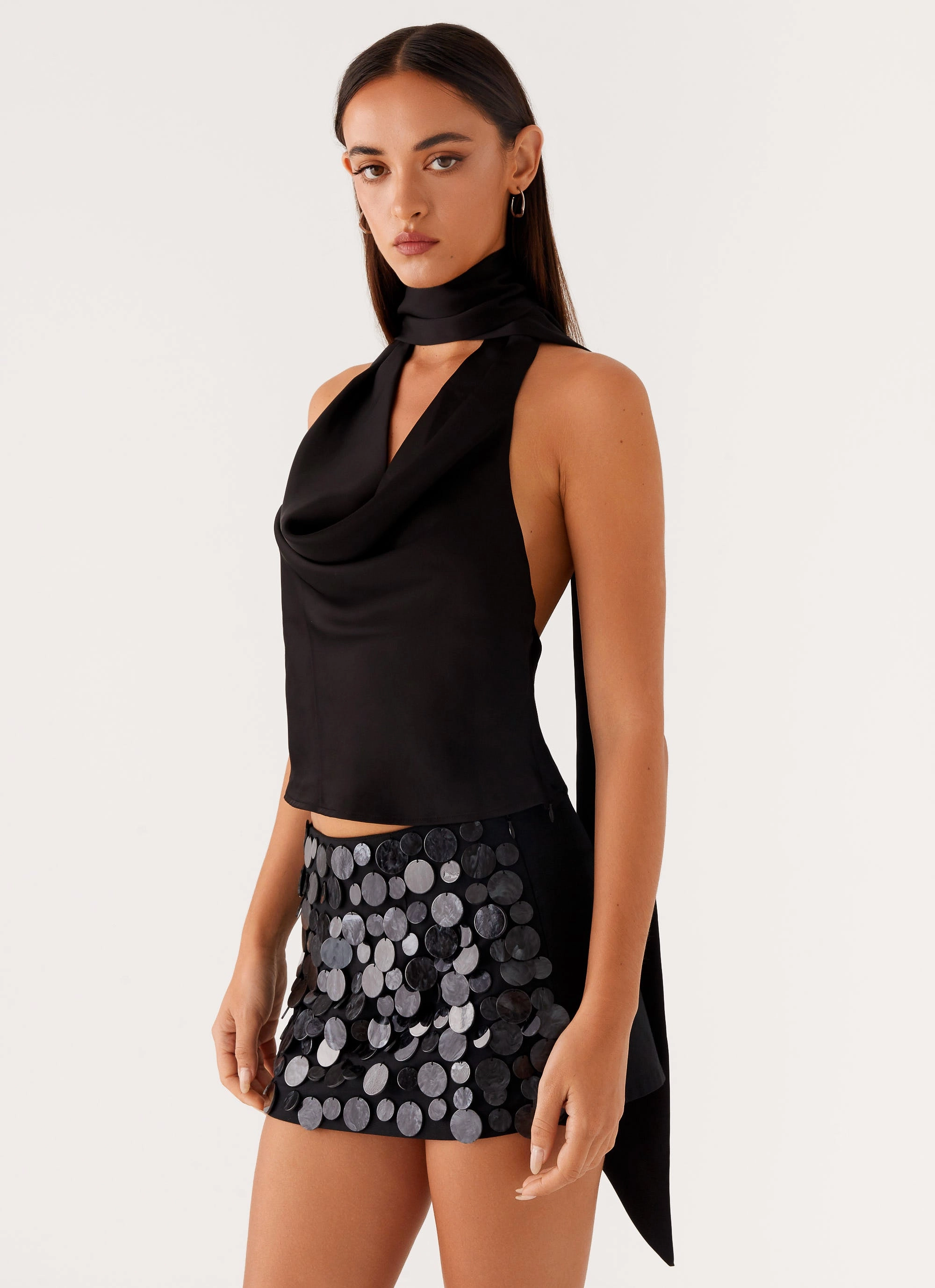 Catching Feelings Top - Black Anti Static Treatment Anti Odor Finish