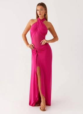 Ericka Maxi Dress - Hot Pink Eye Appeal