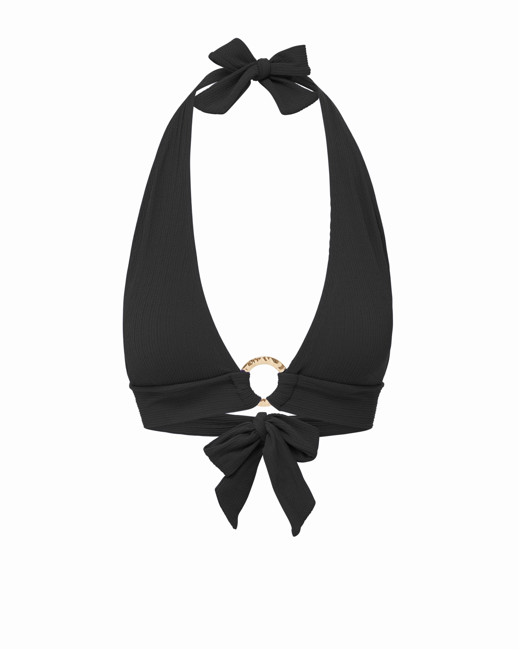 Erin Top Black Texture Anti Fade Dye