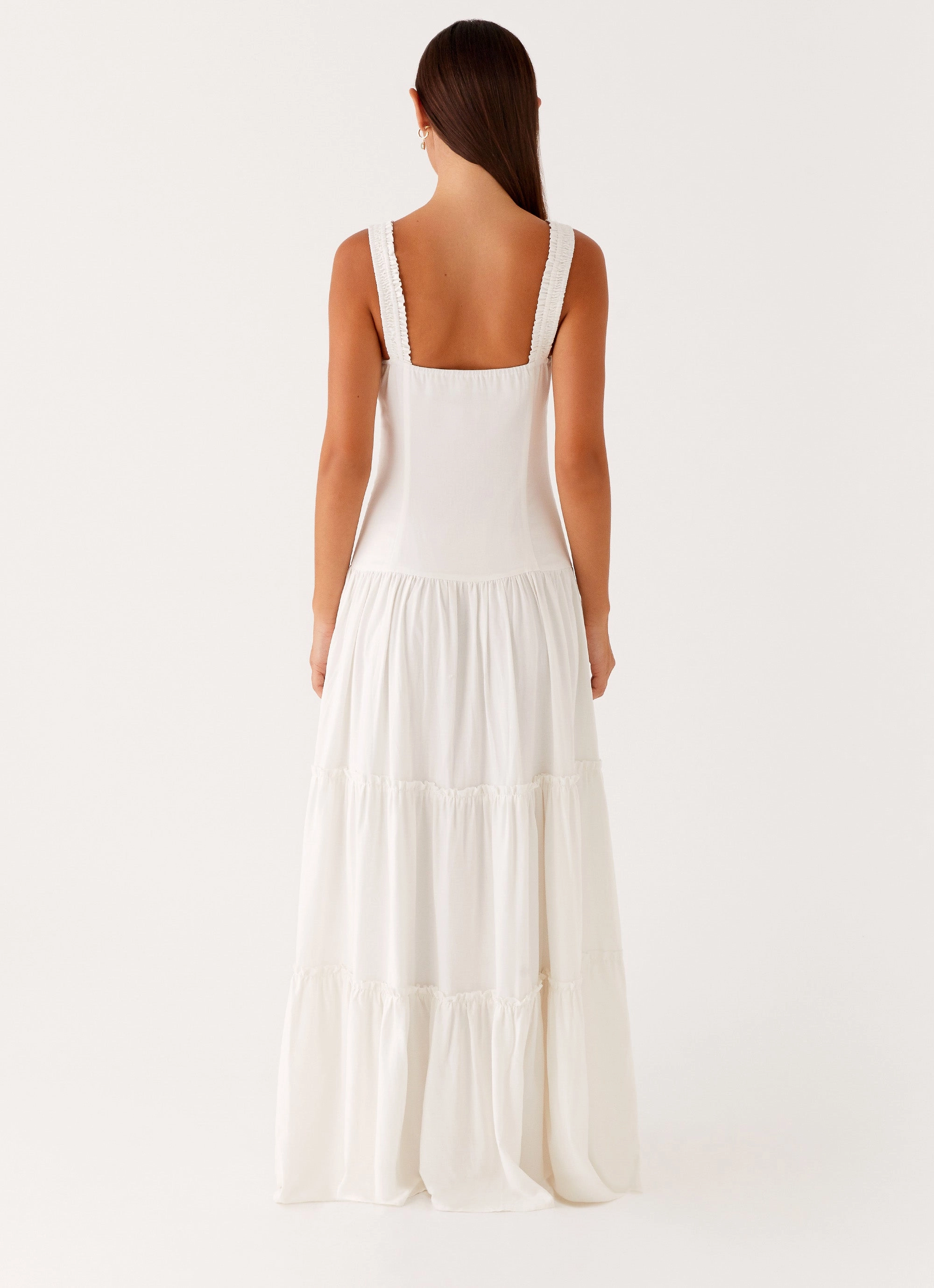 Esme Maxi Dress - White Empire-Waist Light Shape