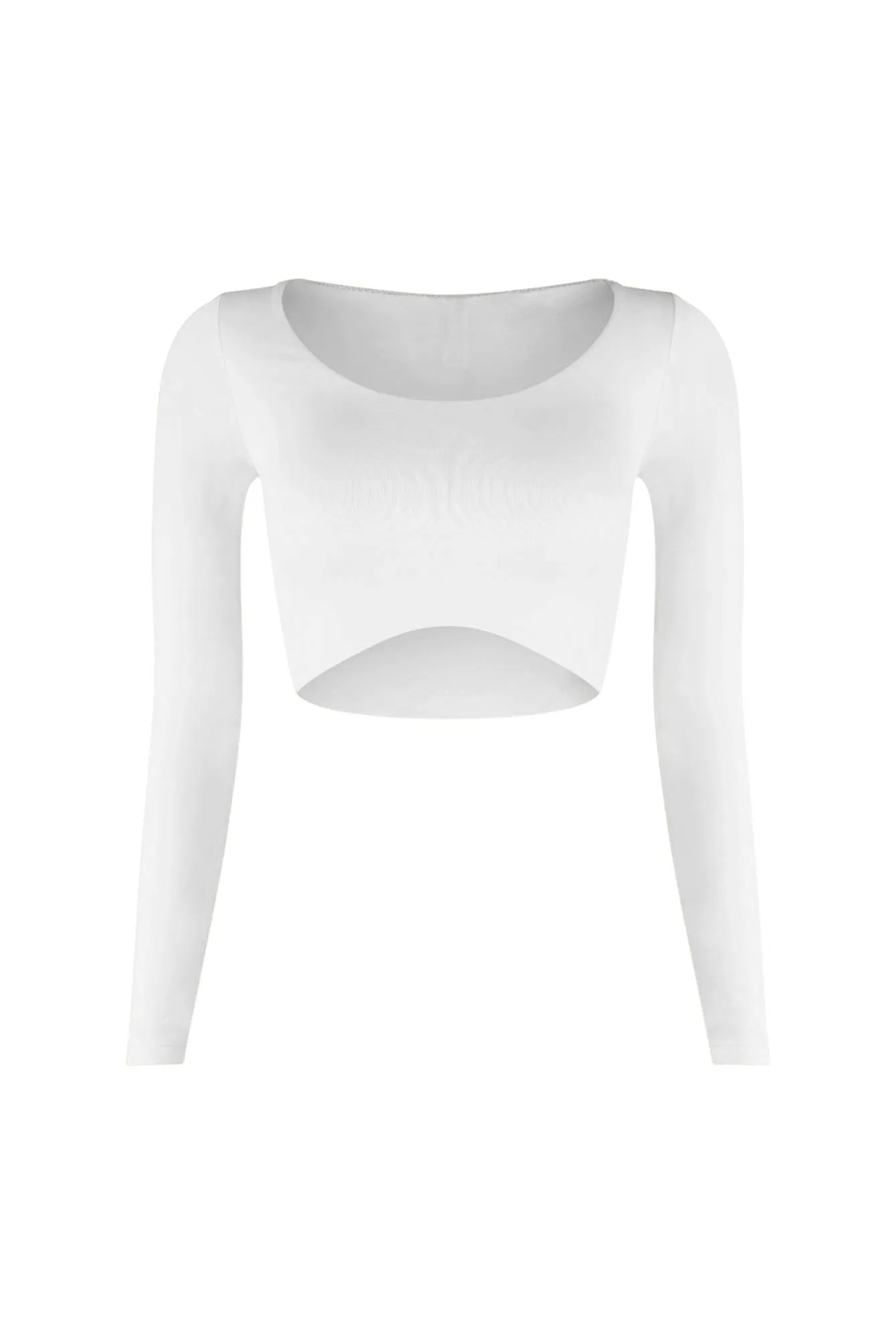 NoiseReduciting Zipper Reflective Trim Essential Long Sleeve Basic Crop Top