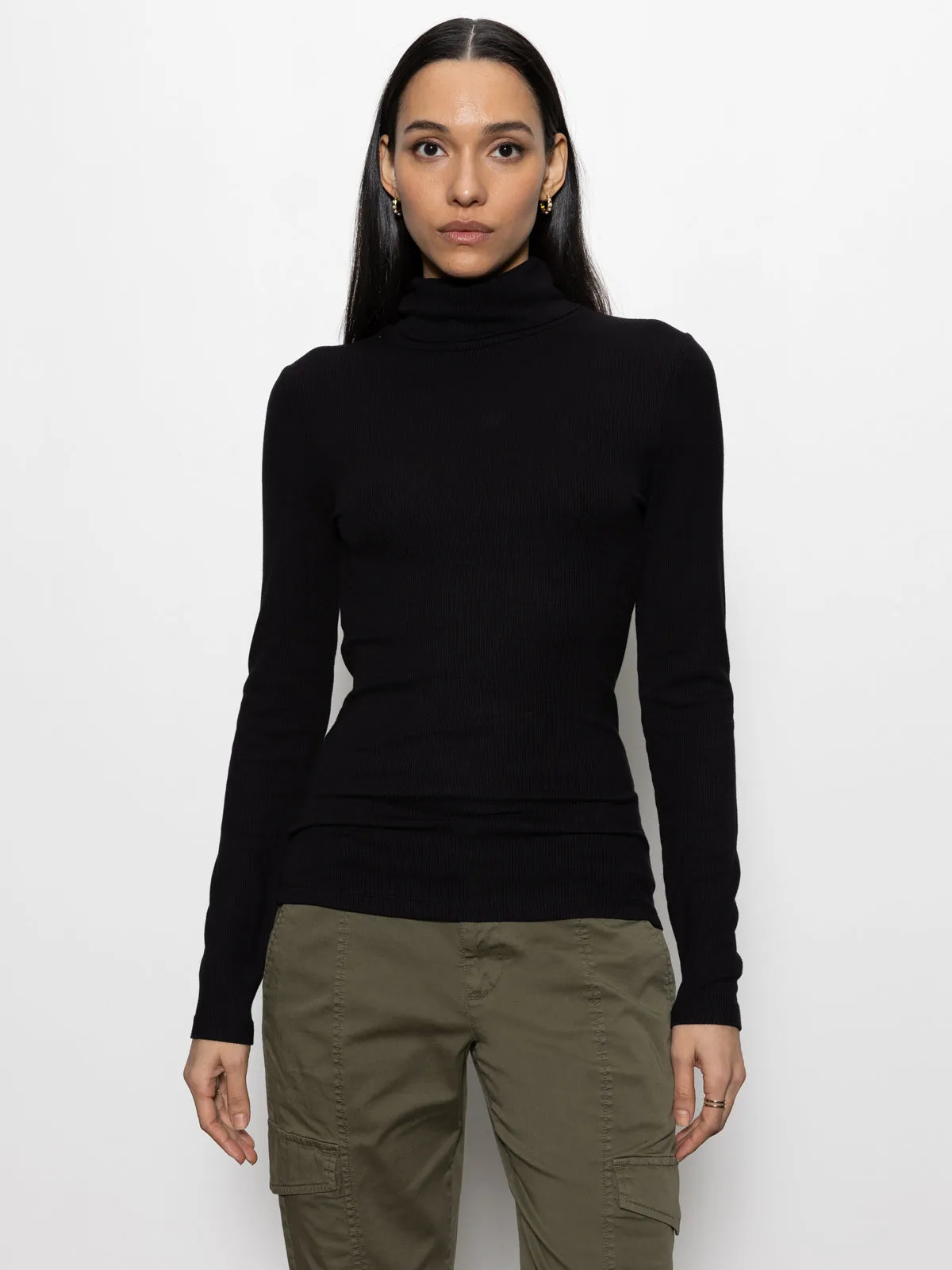 Formal Wear Essential Turtleneck Top Black