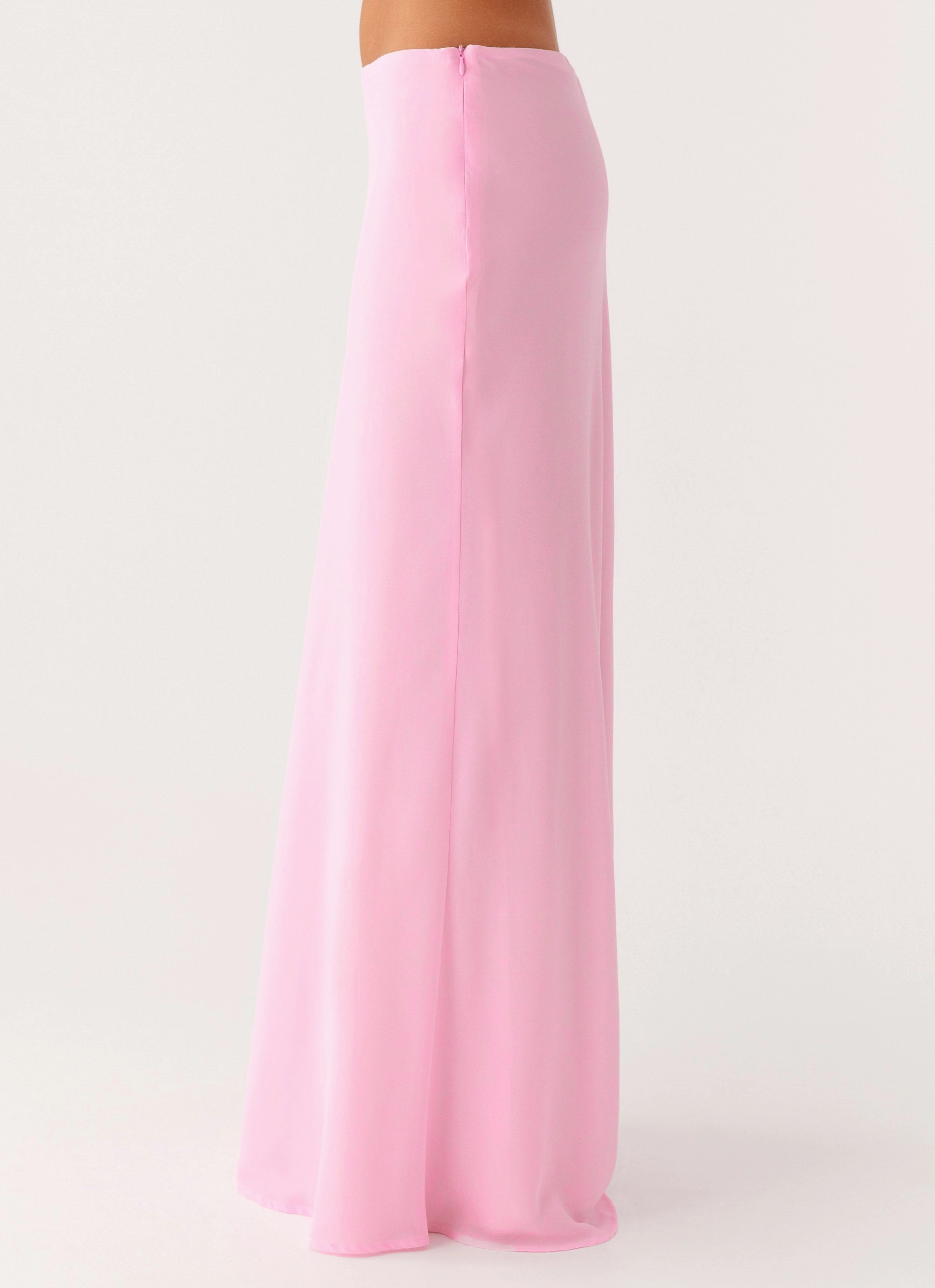 Soft Tones Pleated design Star Girl Maxi Skirt - Baby Pink