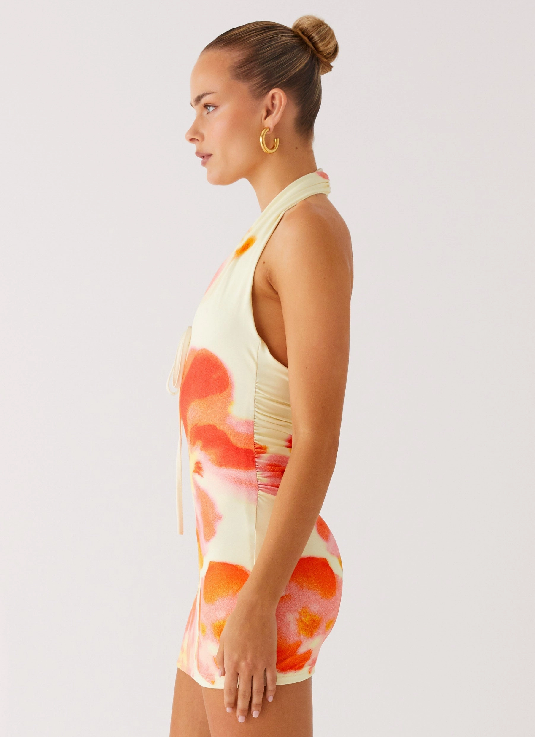 Know You Better Mini Dress - Mimosa Blossom Evening Outing