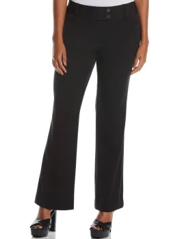 Durable Hemming Gabardine Bootcut Pant - Curvy Fit