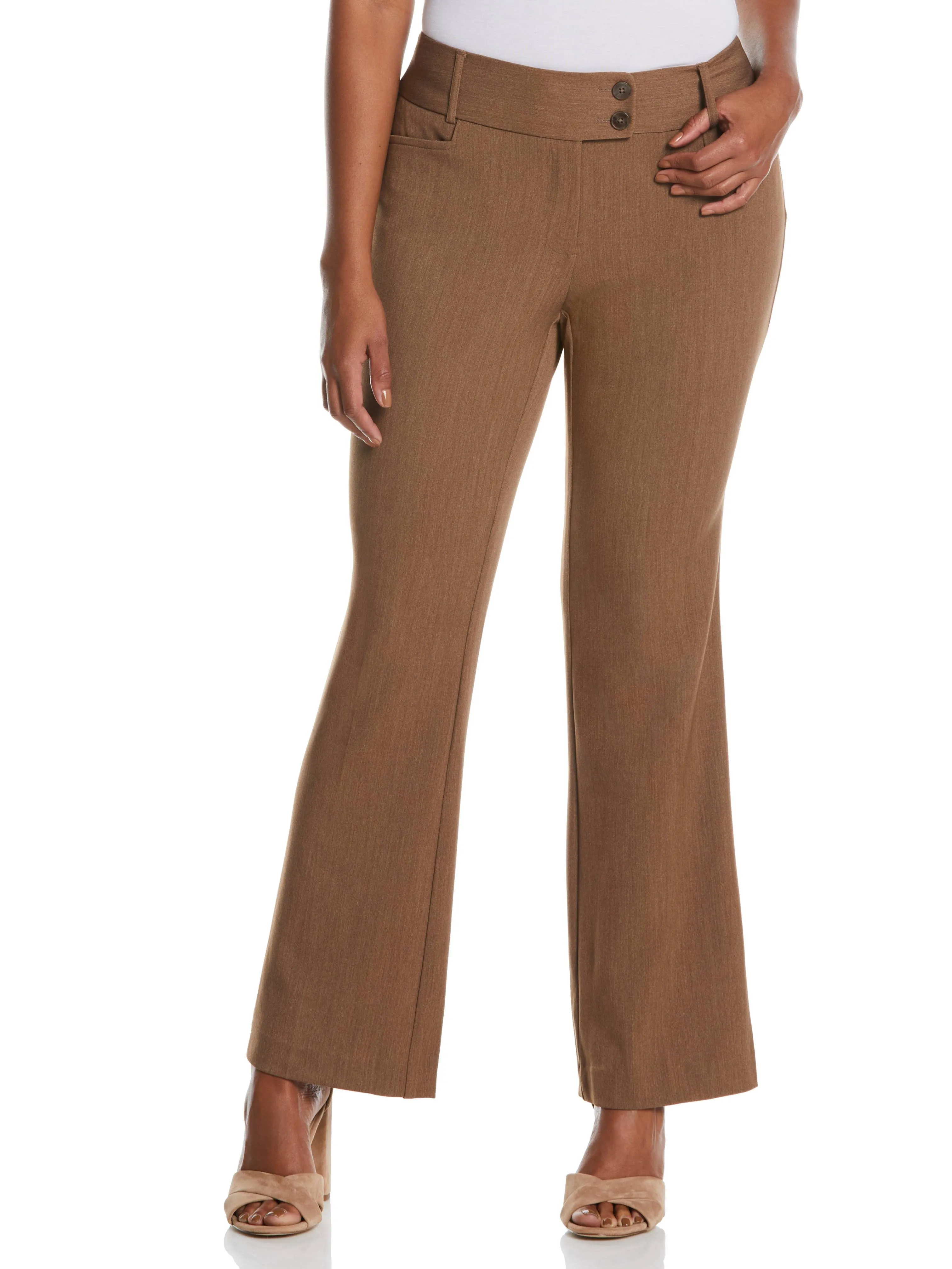 Gabardine Bootcut Pant - Curvy Fit Lightweight Wear Timeless Look