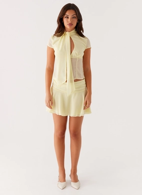 Colby Mini Skirt - Lemon Travel Style mix and match