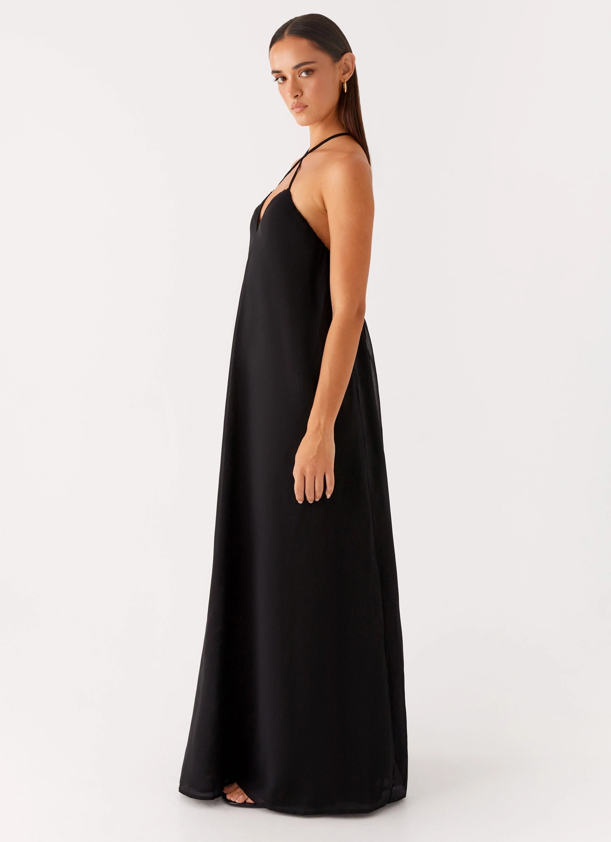 Saba Maxi Dress - Black Stream Cut Coastal Soft