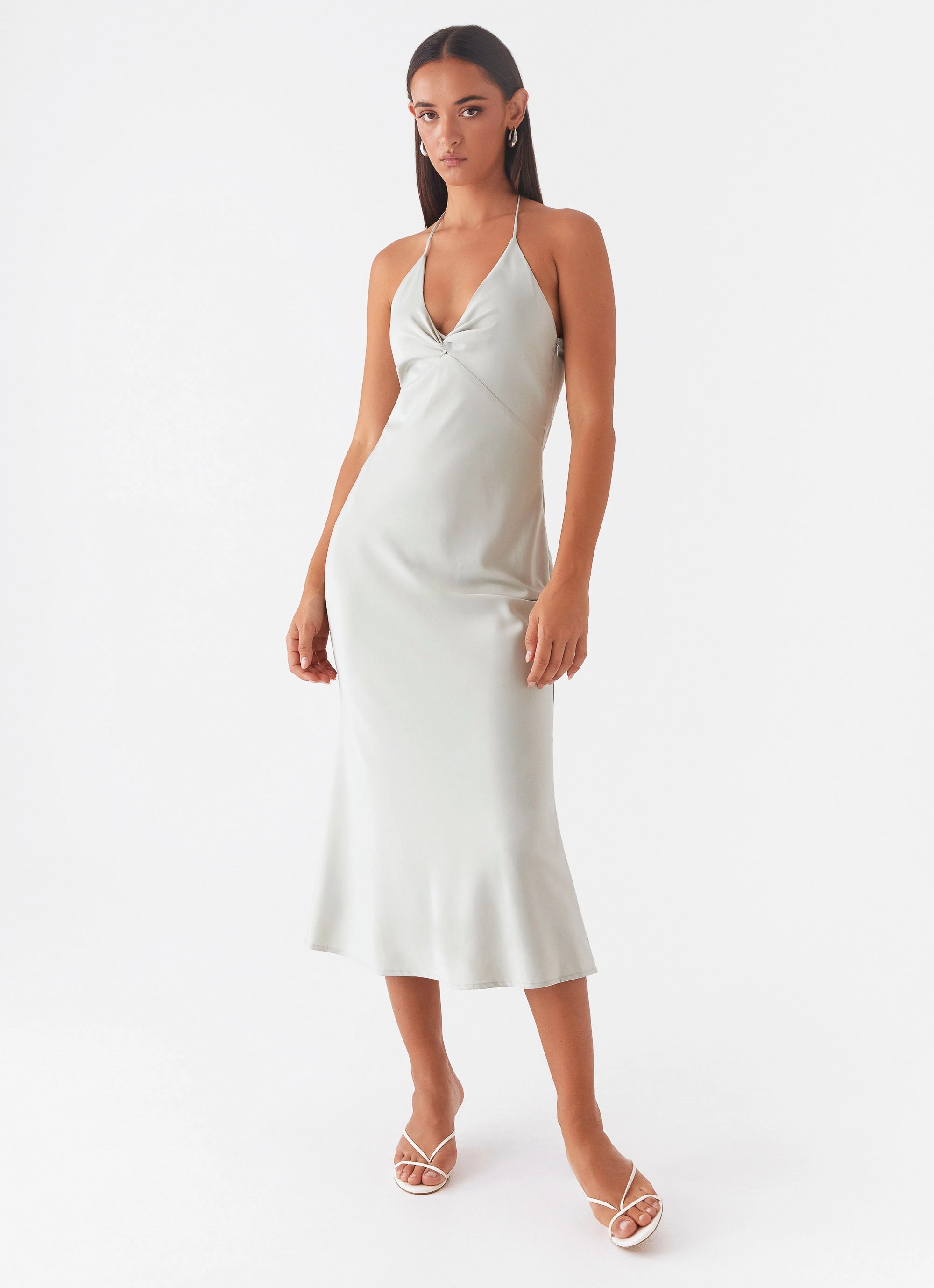 Subtle Flow High Note Midi Dress - Sage