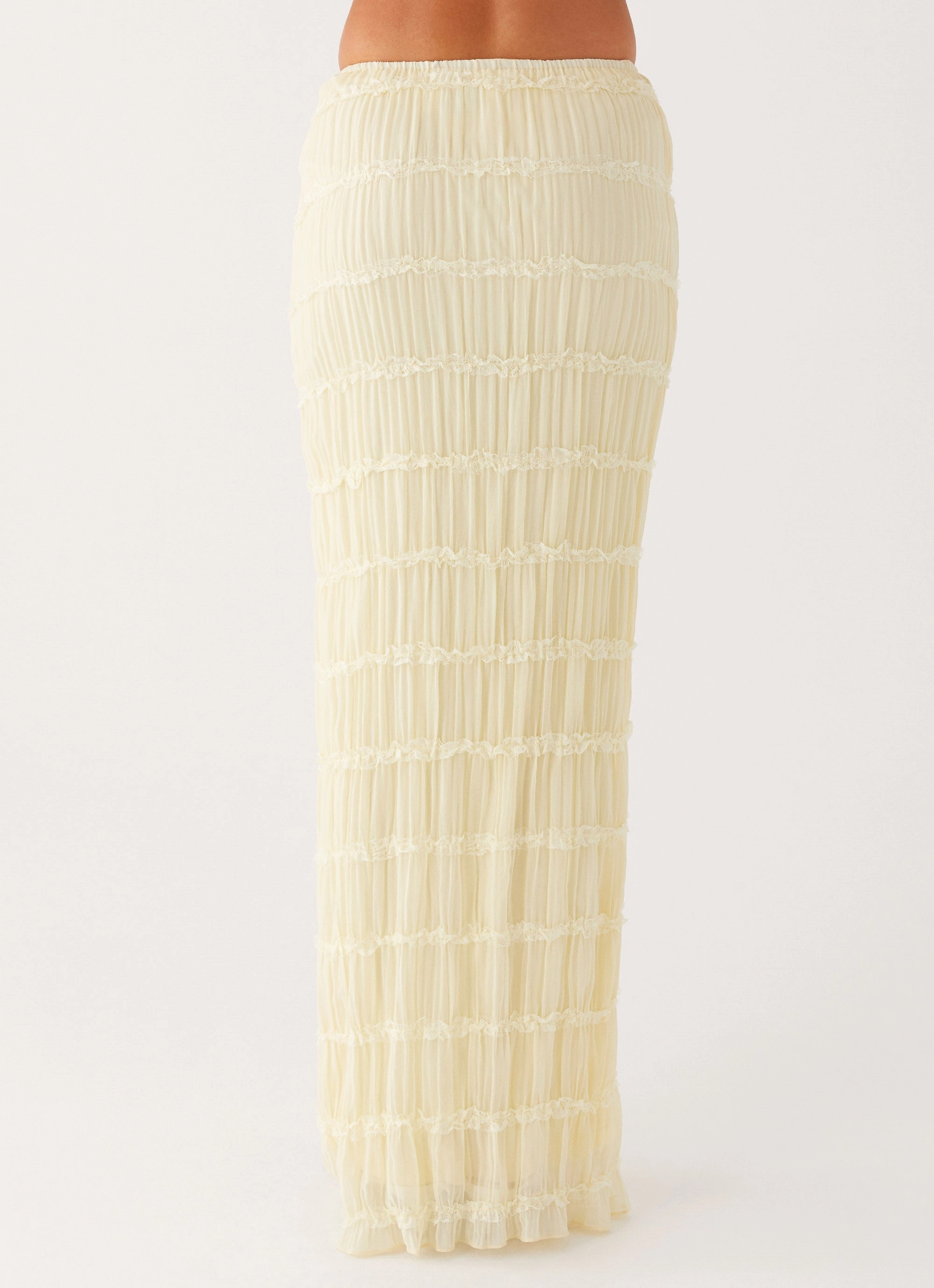 Daydreaming Low Rise Maxi Skirt - Yellow Comfort Fit Heritage Brand