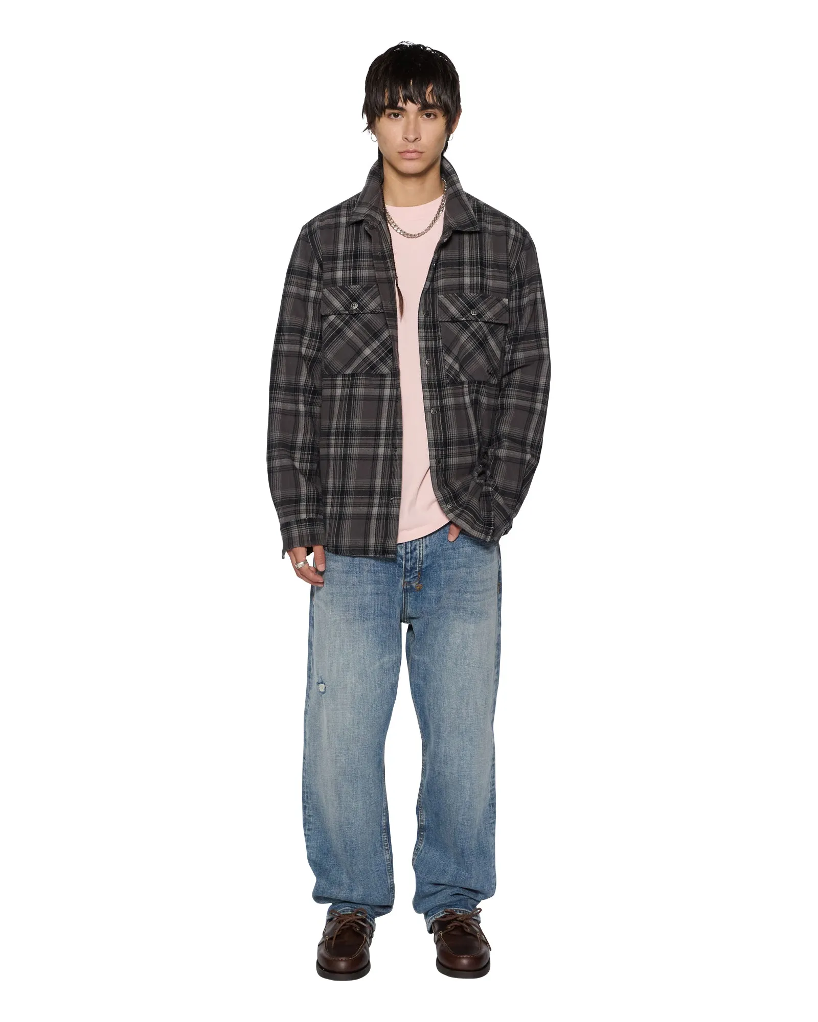 Abrasion Dispersing Weave hat SNAKEBITE SHIRT CHECK CHARCOAL