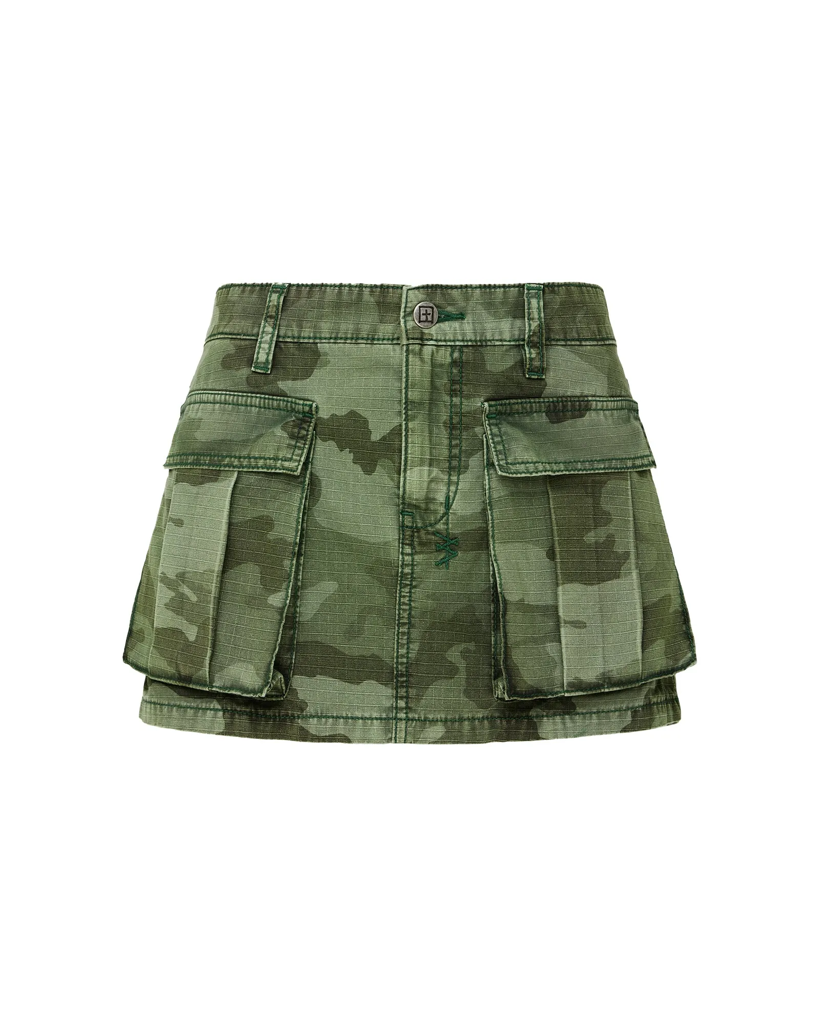 Breezy Flow MICRO MINI CARGO SKIRT HASH CAMO