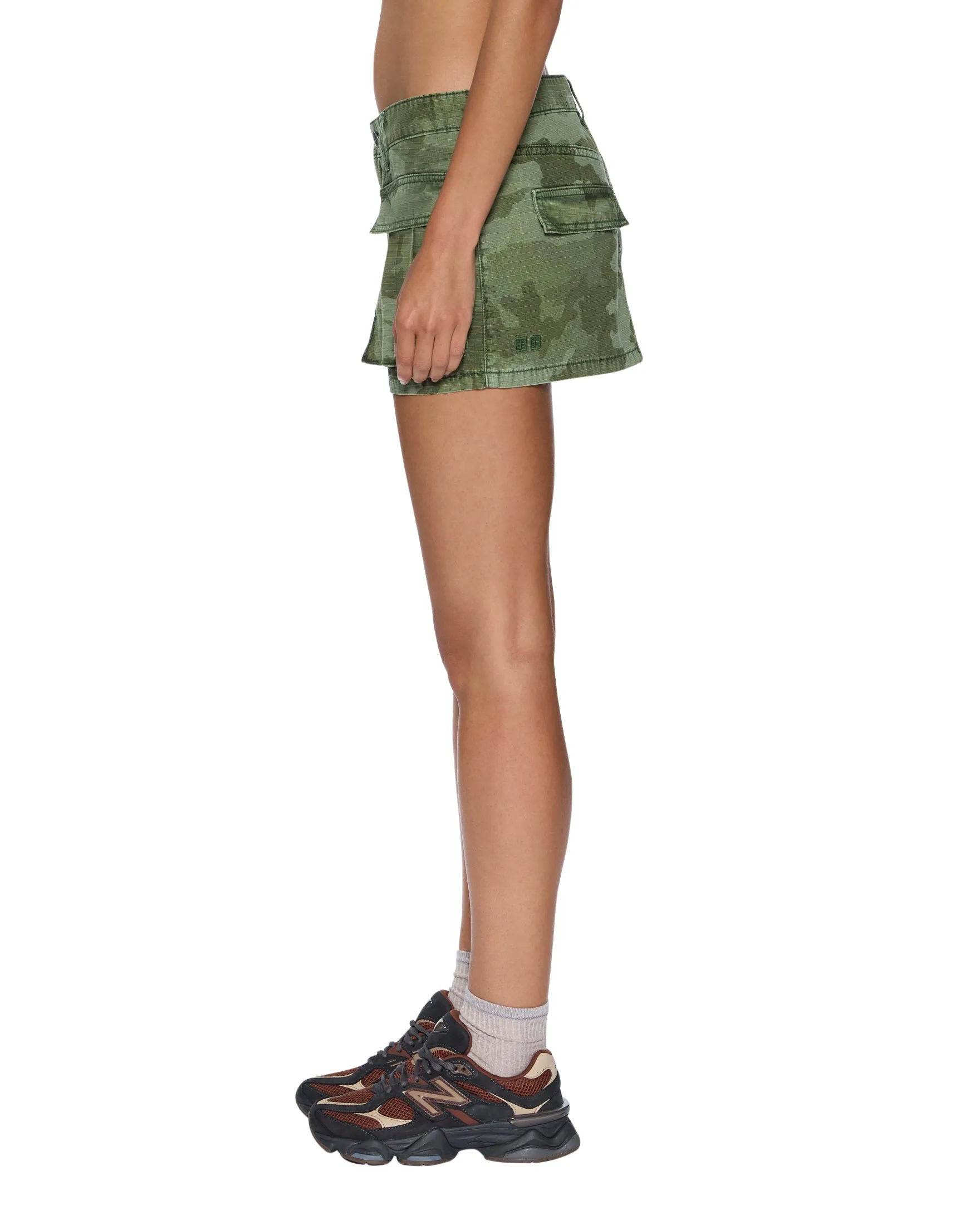 MICRO MINI CARGO SKIRT HASH CAMO Outfit Focus Matching Belt