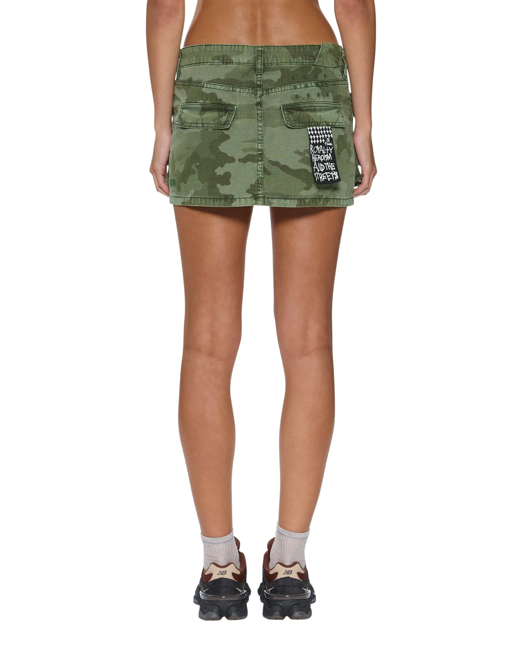 Convertible Style UV Protection MICRO MINI CARGO SKIRT HASH CAMO