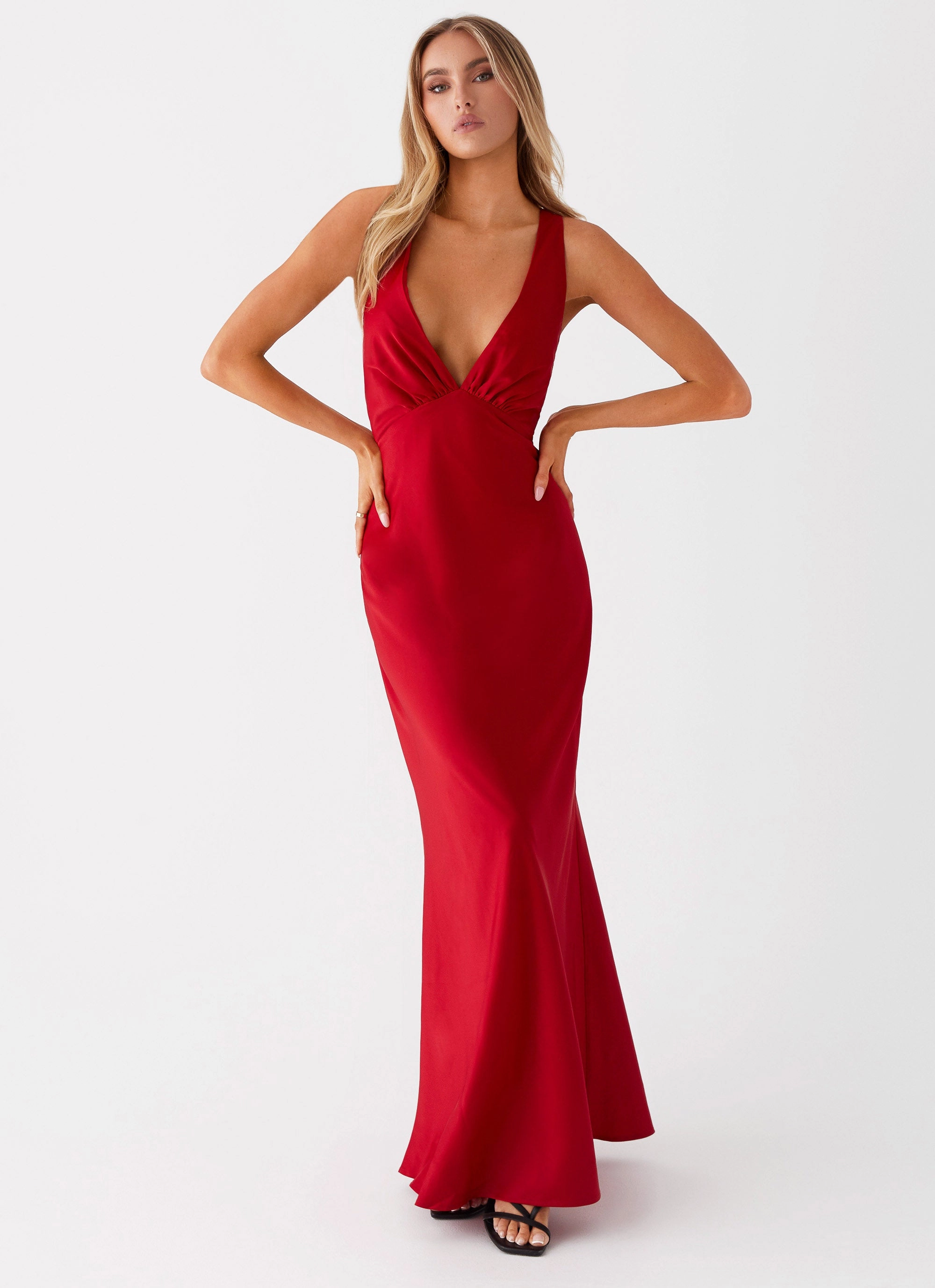 Slyvia Maxi Dress - Red Edge Shape
