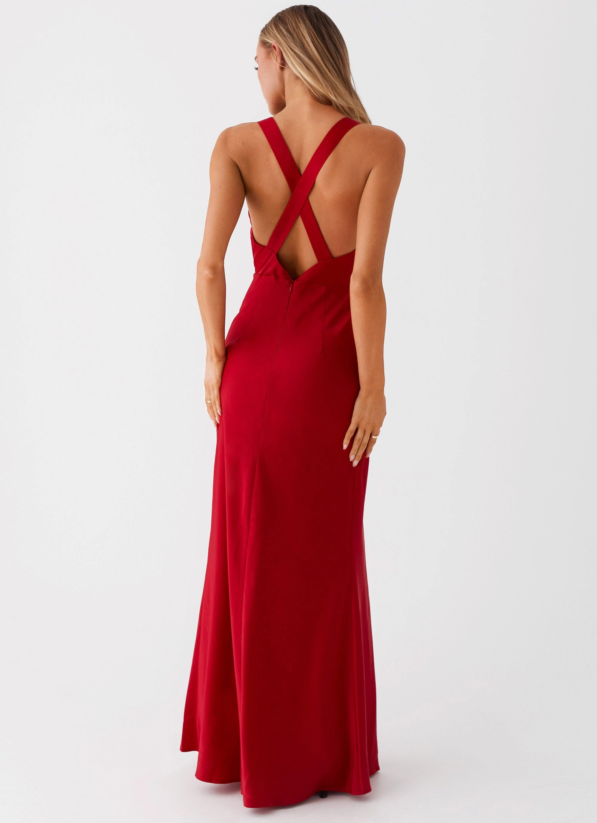 Vibrant Design Slyvia Maxi Dress - Red
