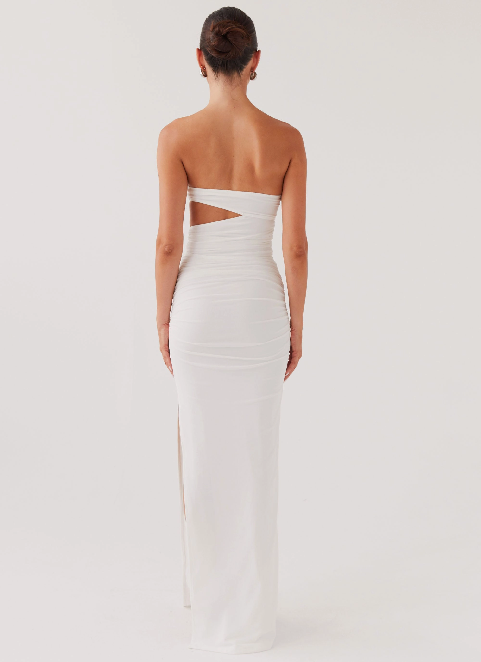 Into Pieces Mesh Maxi Dress - White Comfy Yet Stylish Formal Occasion