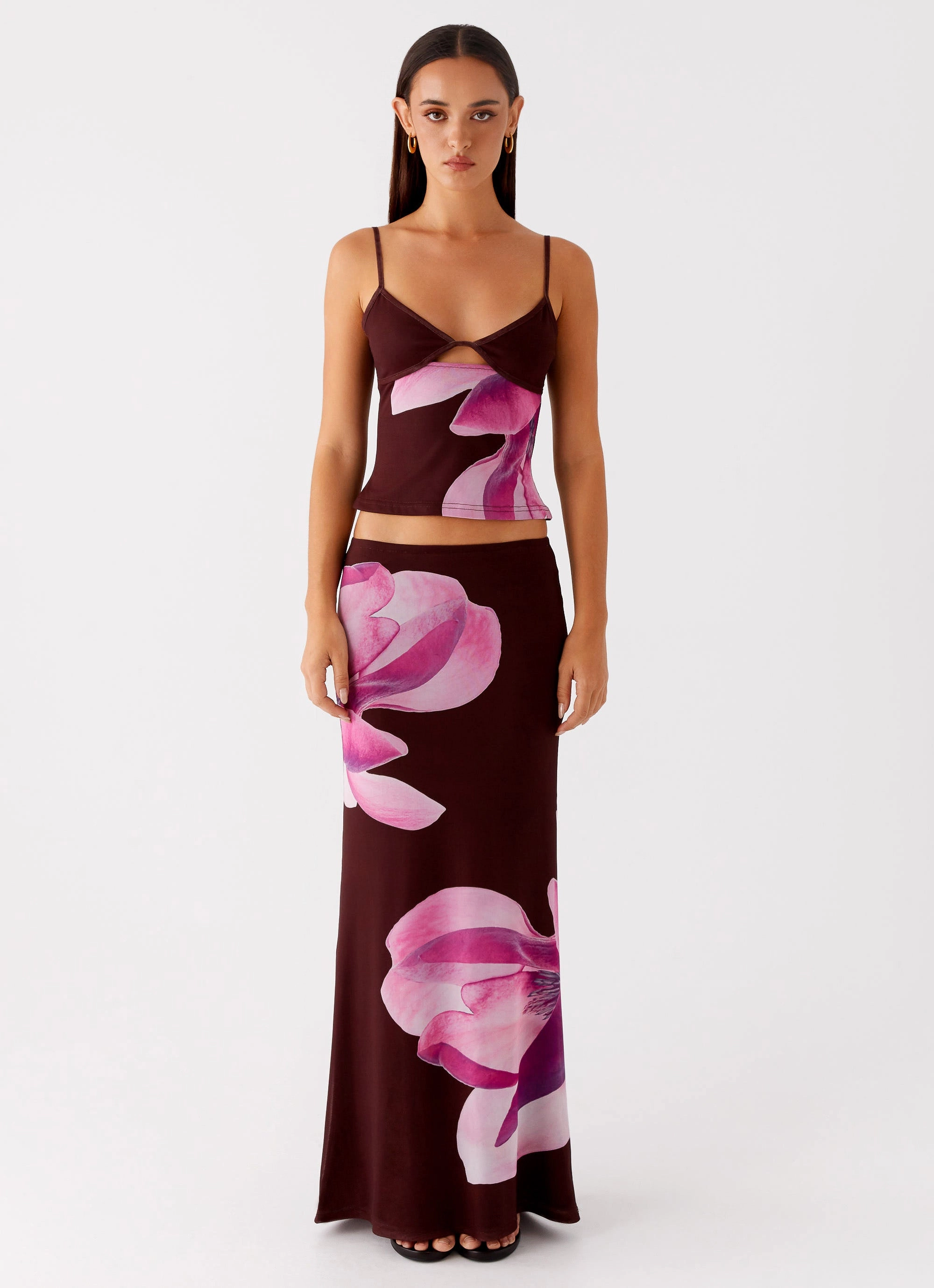 Editorial Look Alpha Maxi Skirt - Dark Chocolate