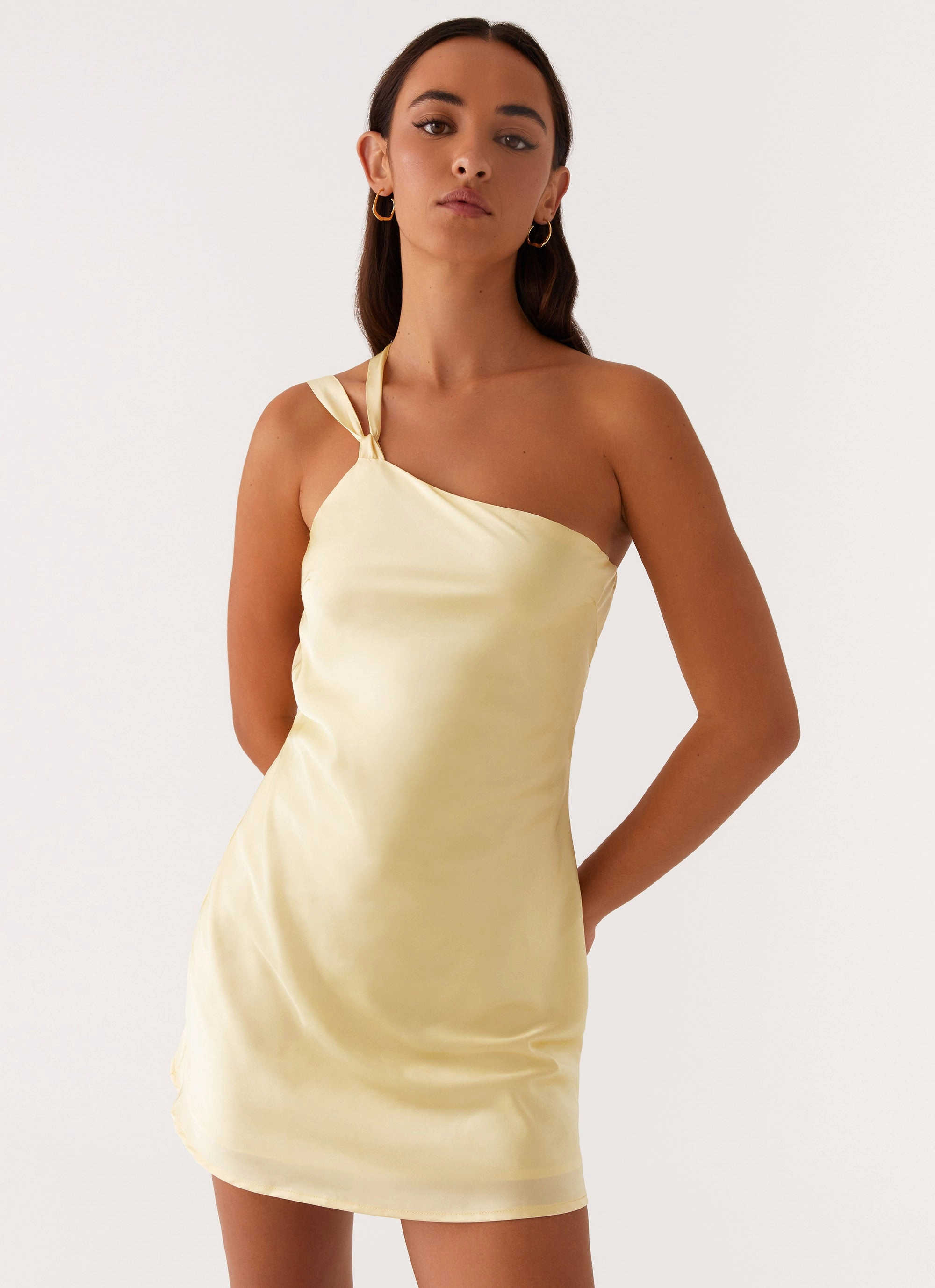 Lights Out Mini Dress - Yellow Fresh Texture Eco Friendly