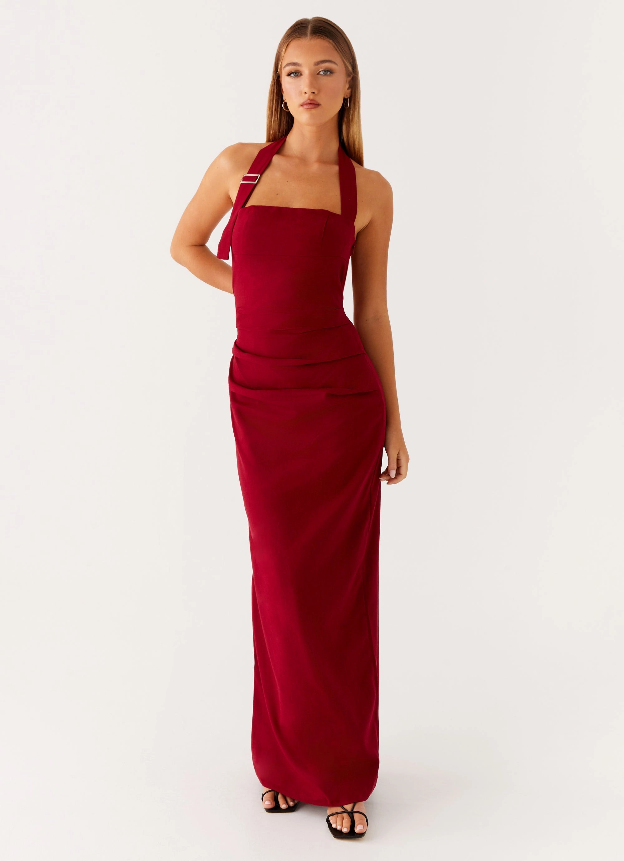 Layered Design Rumour Has it Maxi Dress - Red