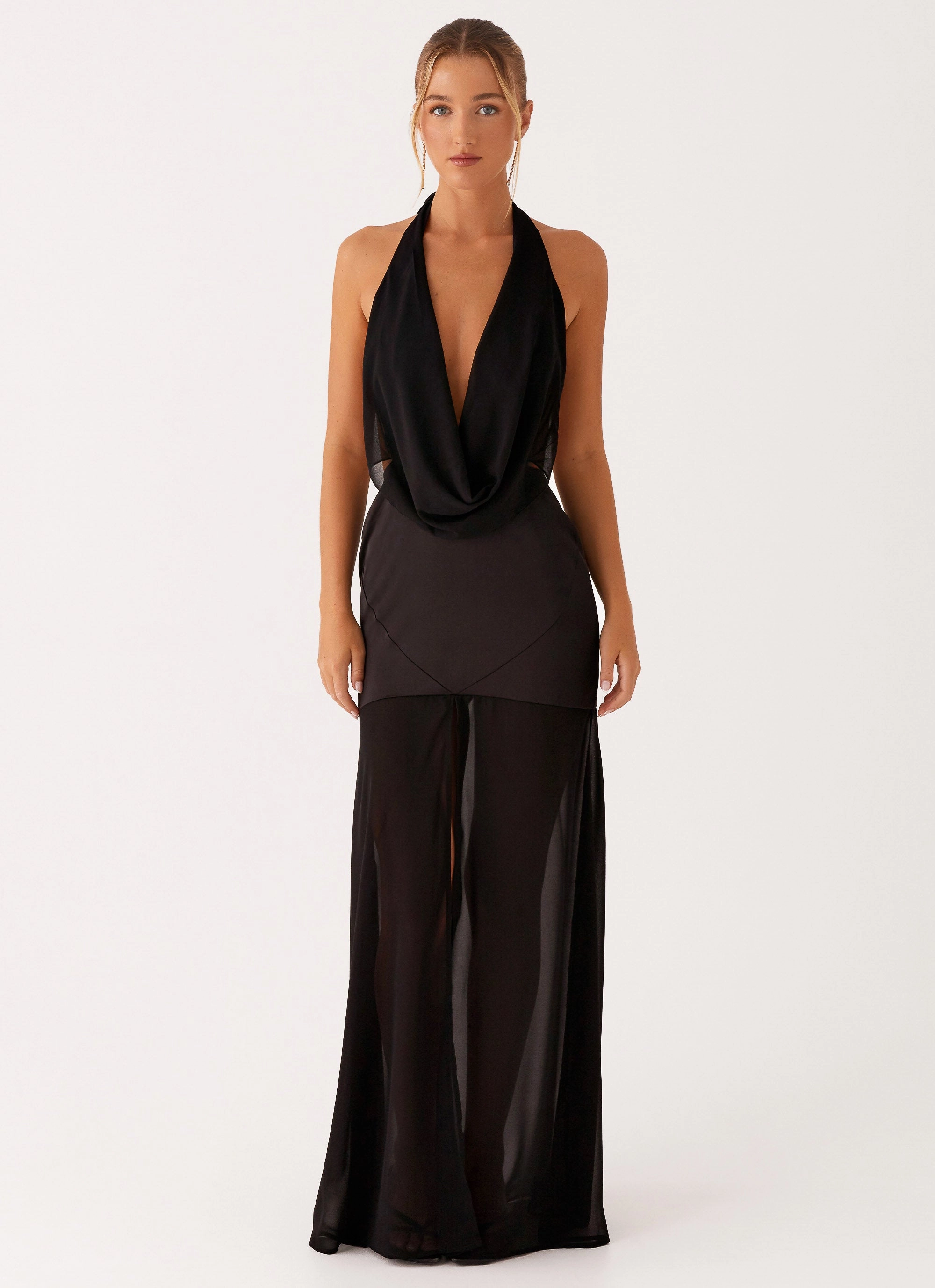 Fenella Maxi Dress - Black Effortless Elegance Layer Safe