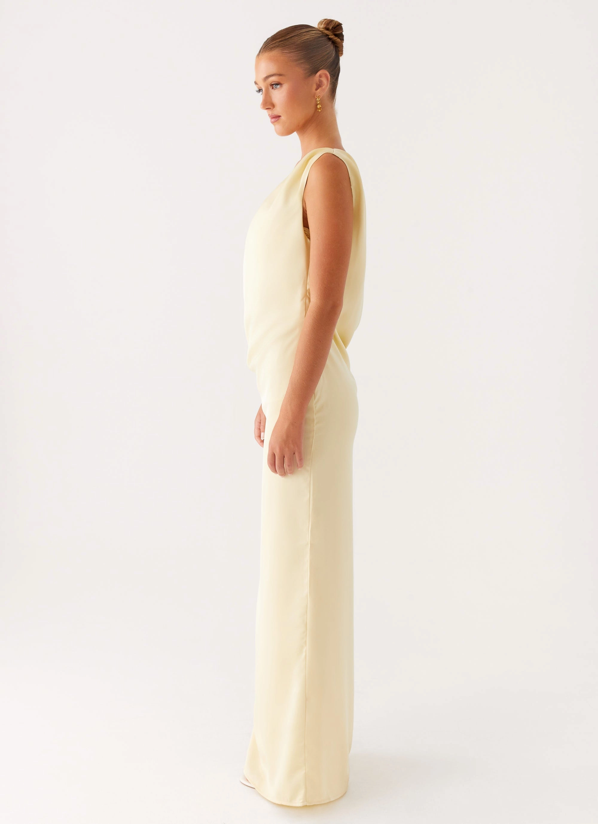 Zip-Closure Invisible-Zip Cooper Maxi Dress - Yellow