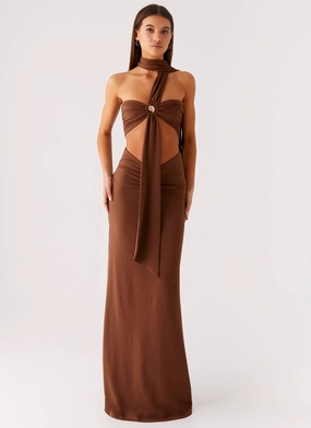 Olive Bloom Maxi Dress - Chocolate Smooth Wear