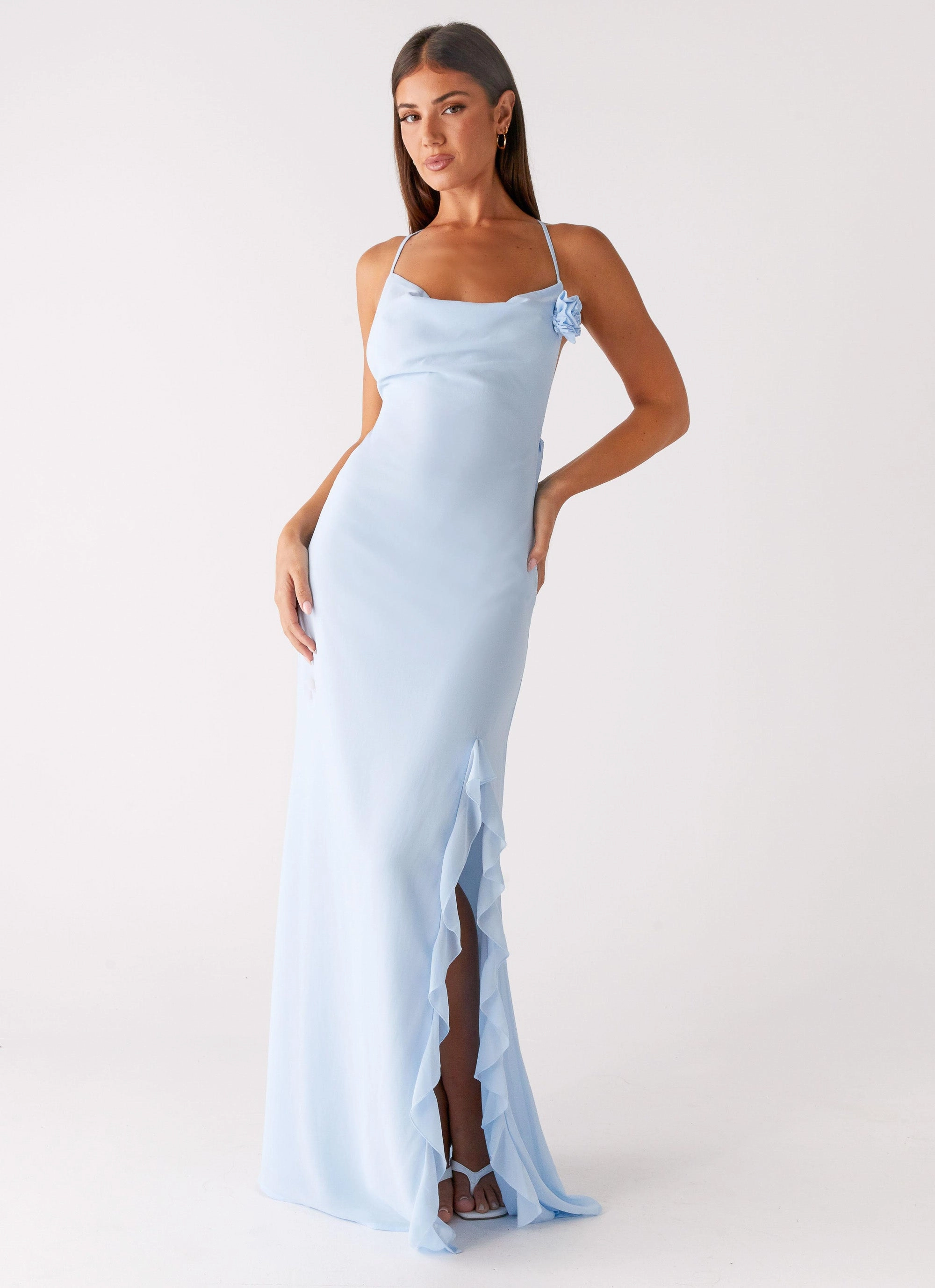 First Class Maxi Dress - Blue Morning Glow