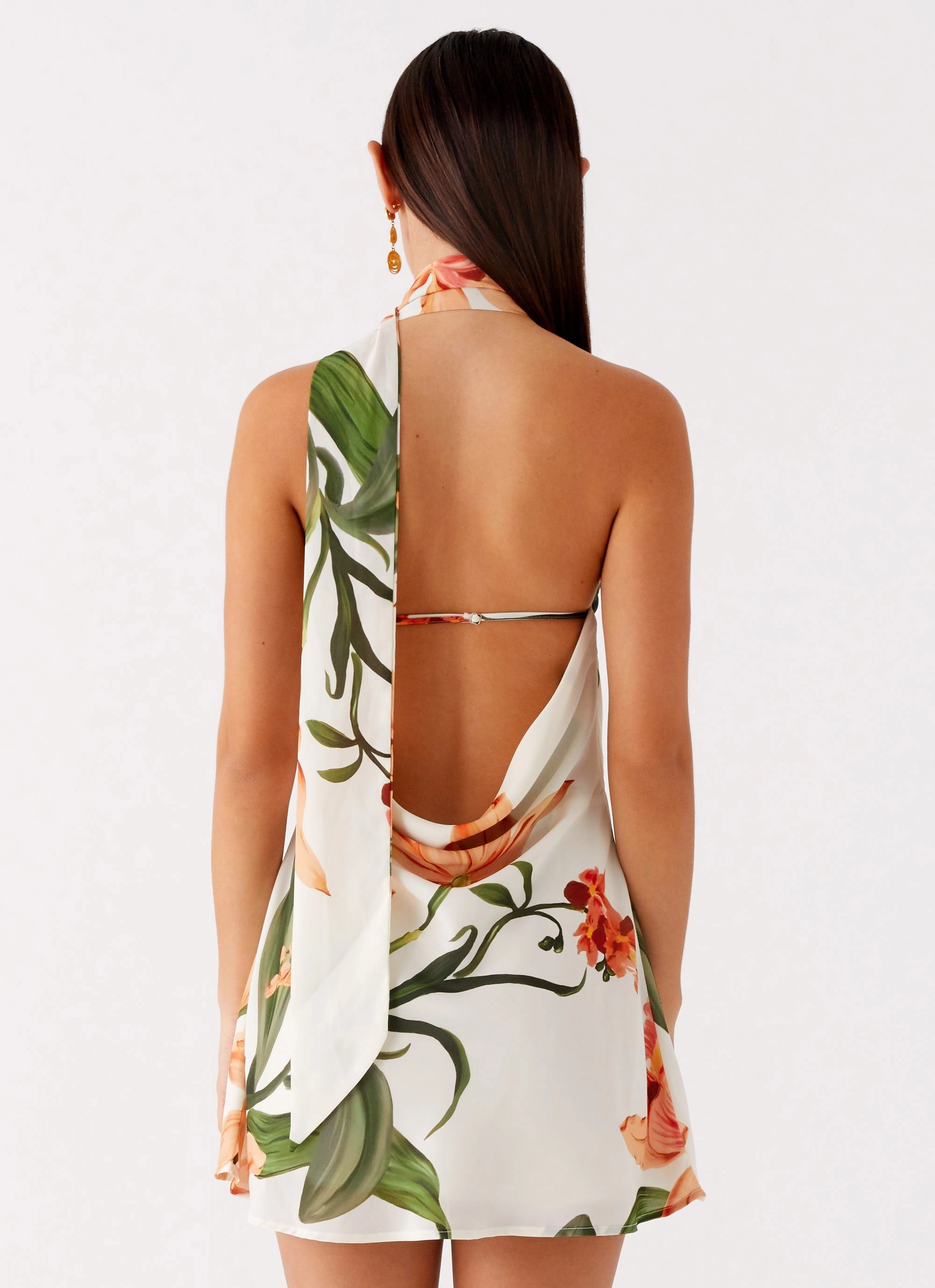 Trisha Mini Dress - Floral Print Subtle Details