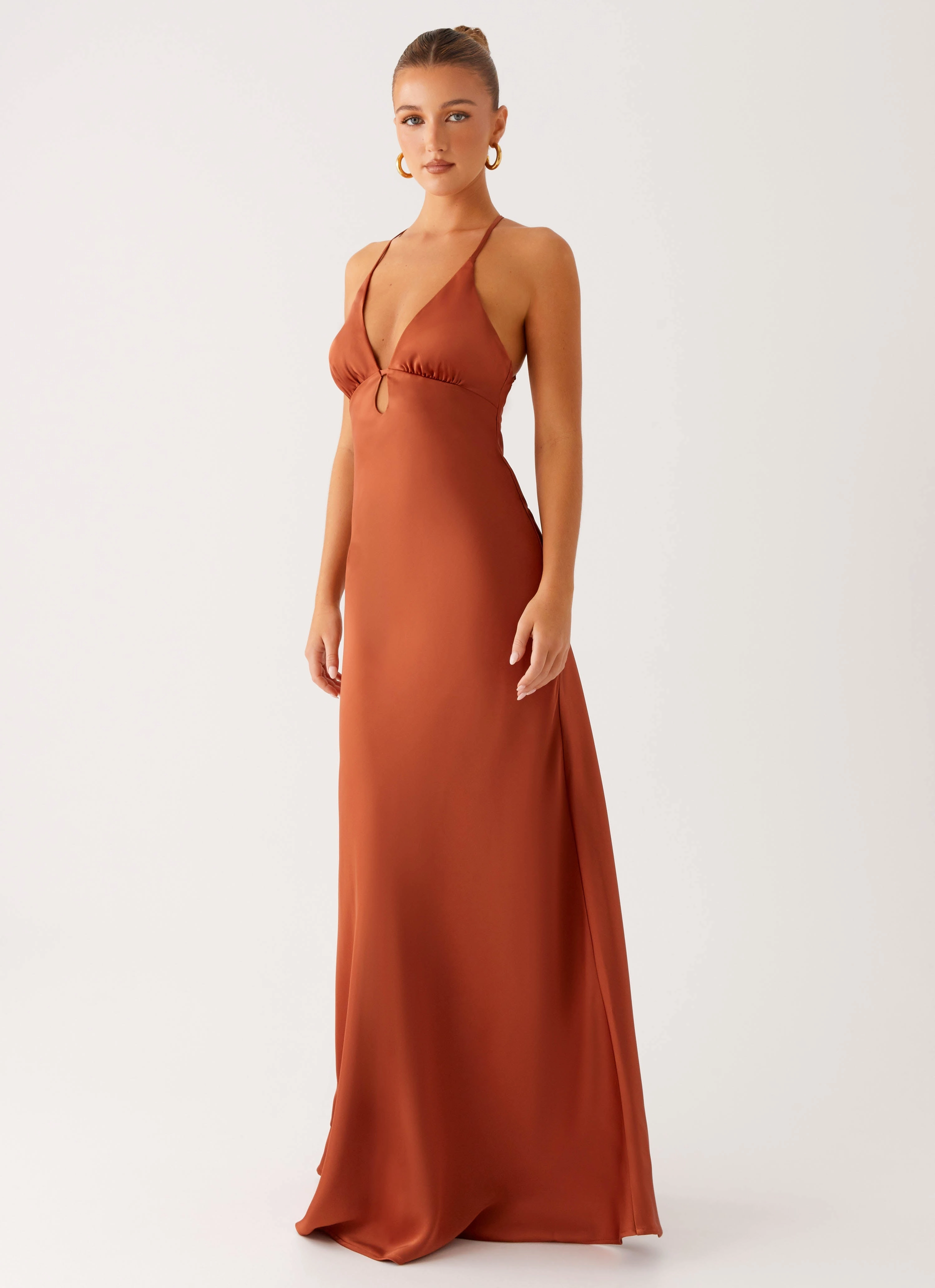 Sundowner Maxi Dress - Rust Subtle Detail