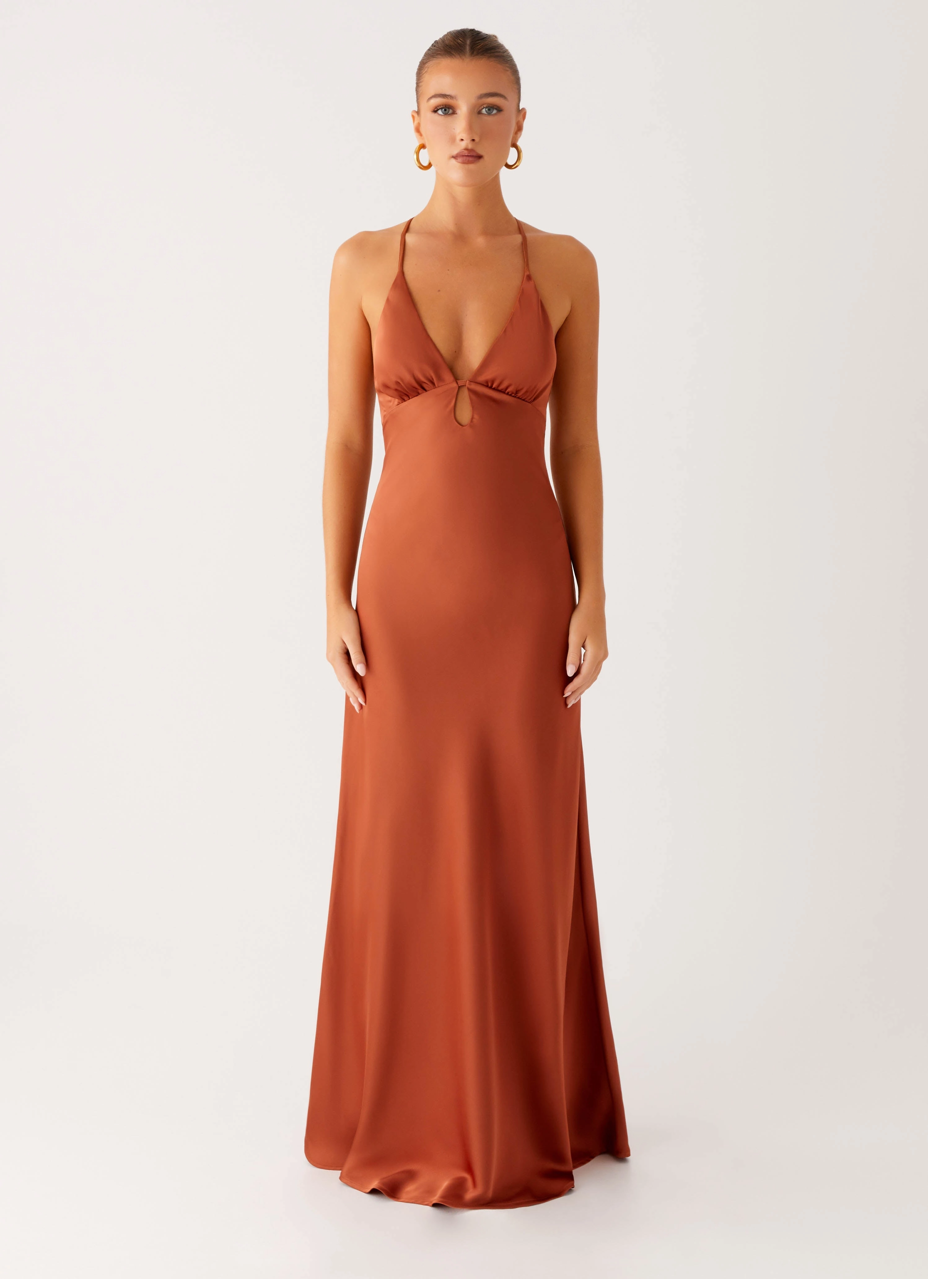 Layered Wear LayeredHemline Sundowner Maxi Dress - Rust