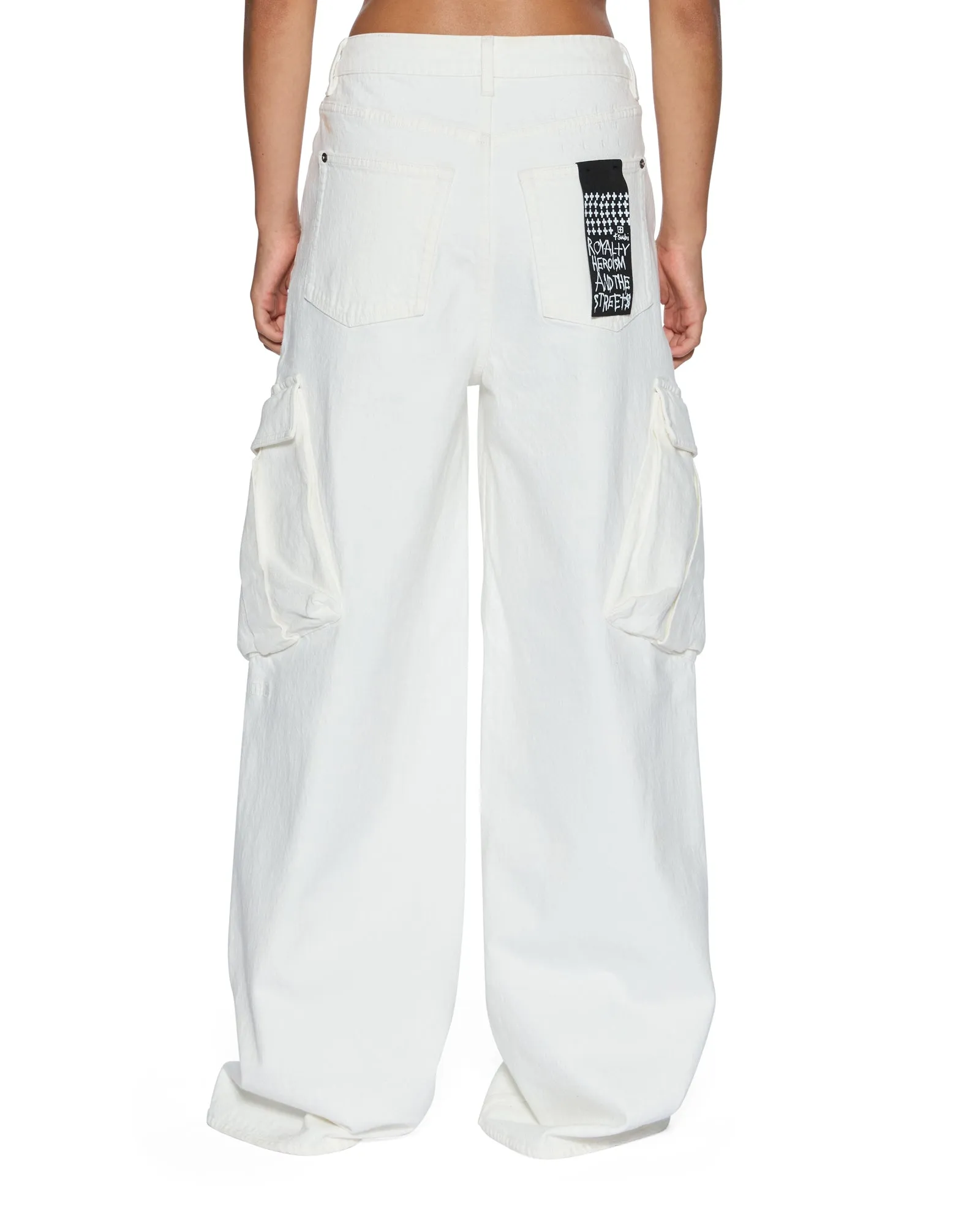 BAGGY JEAN CARGO ECRU Move Freely AntiSlipWaistband