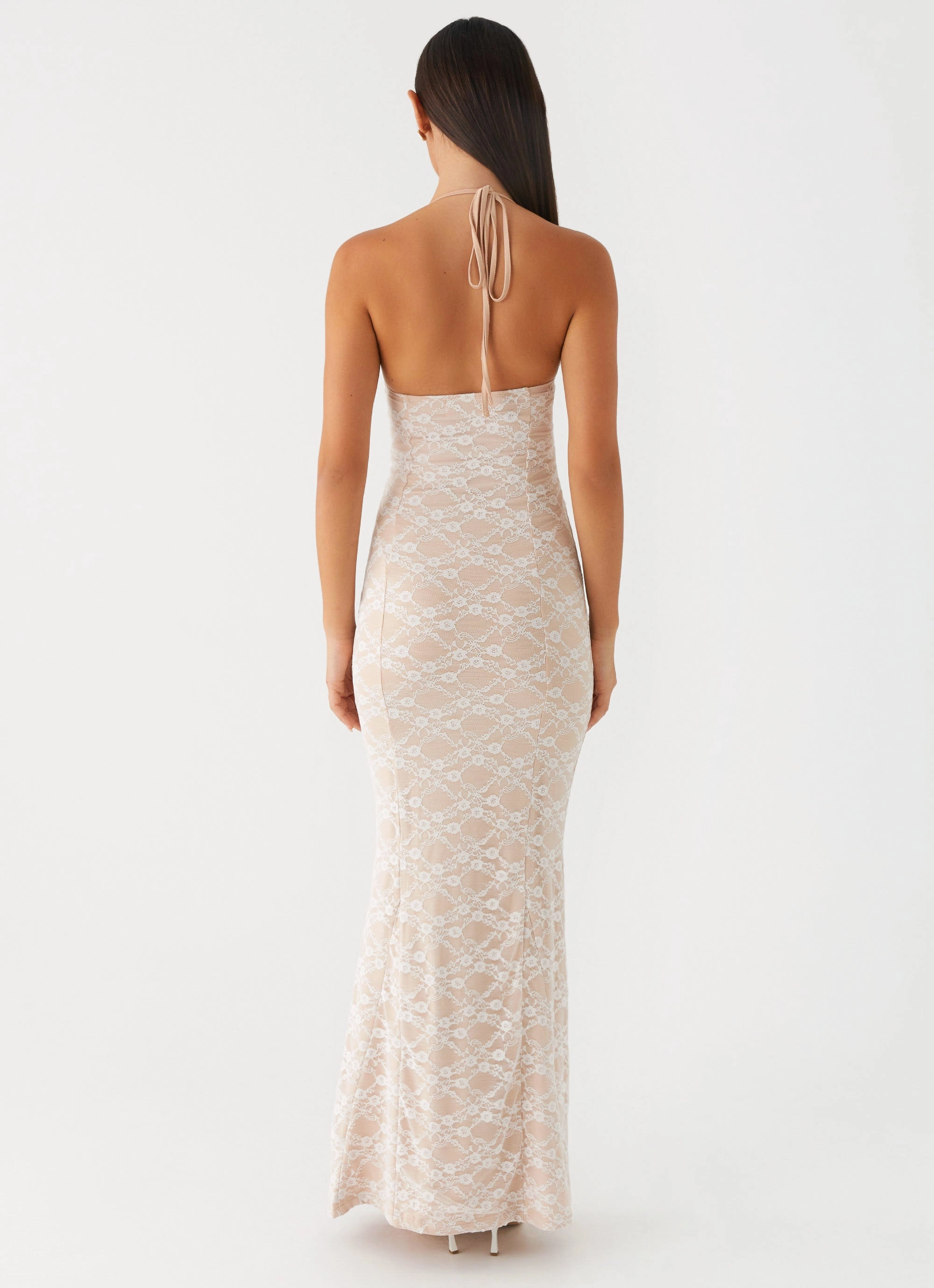 Jolina Lace Maxi Dress - White Move Easy Lounge Mood