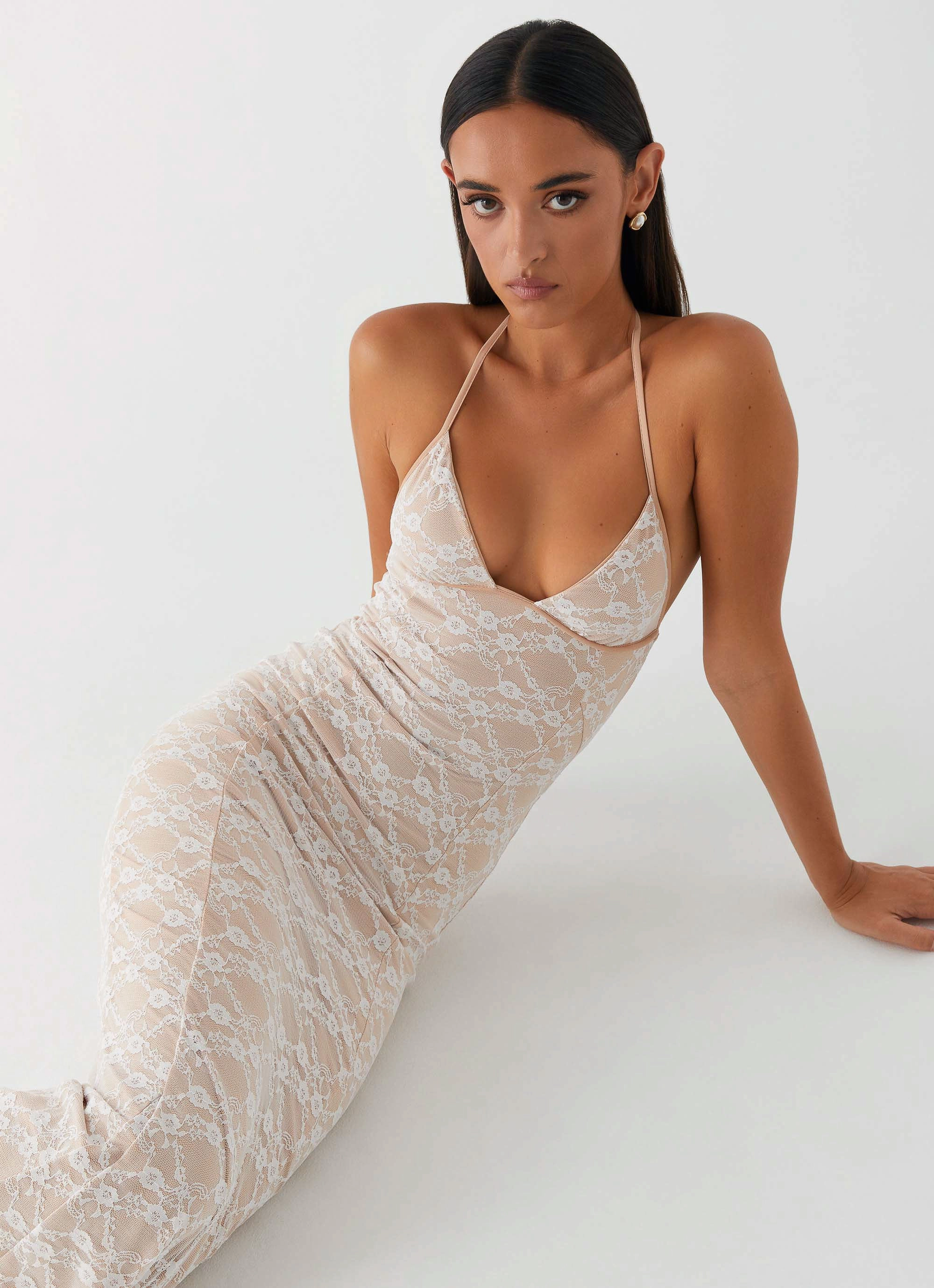 Night Out Jolina Lace Maxi Dress - White