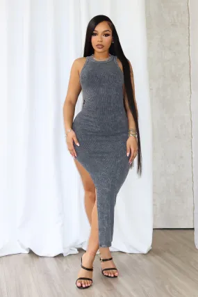 Cataleya Mineral Washed Sleeveless Midi Dress Work Ready