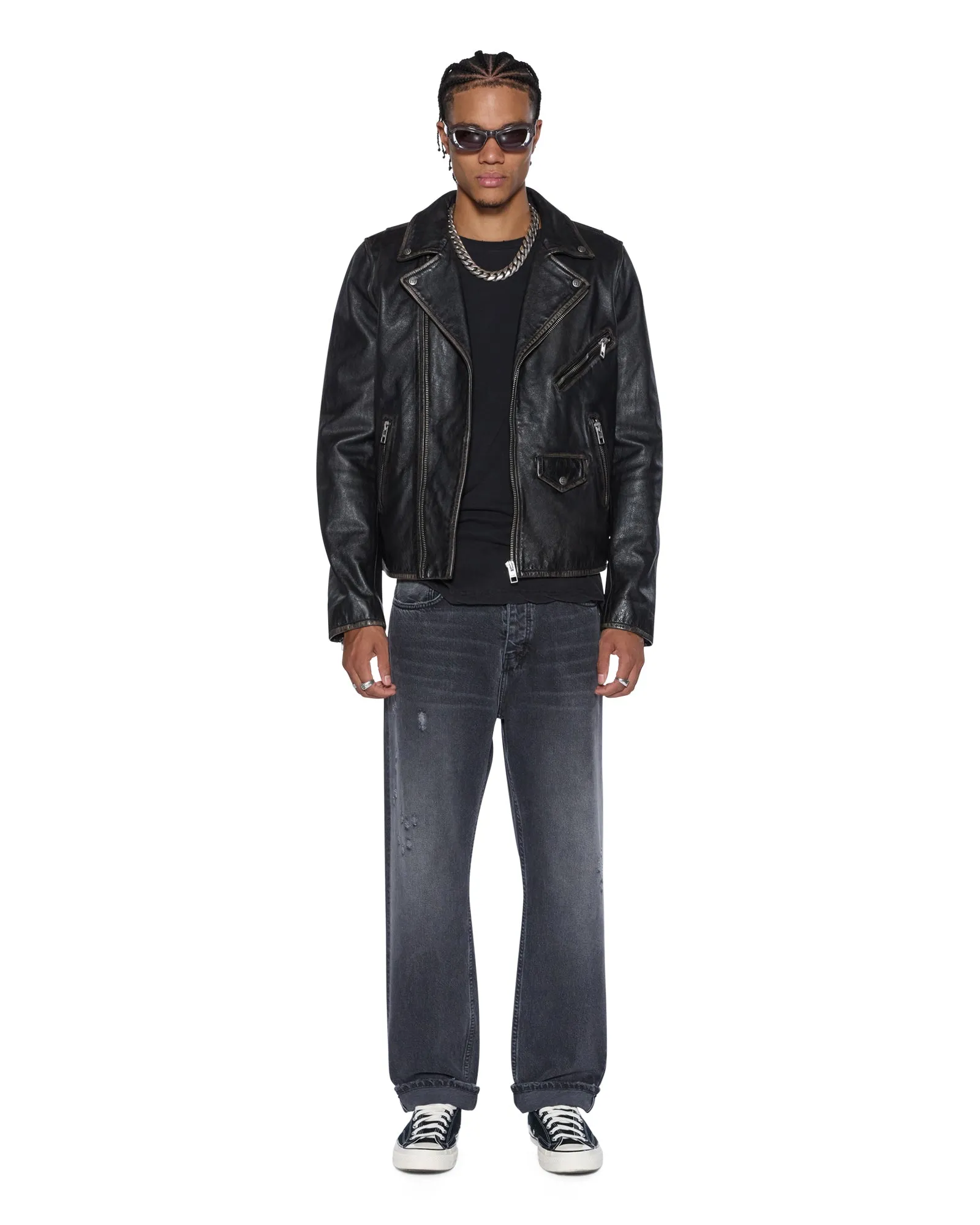 ANTI K SELVEDGE CHICAGO BLACK Fashion Lover Versatile