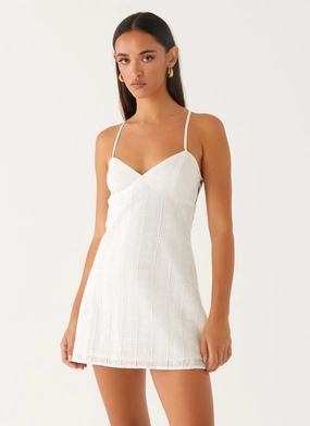 Inara Mini Dress - Ivory Petite Fit Family Celebration