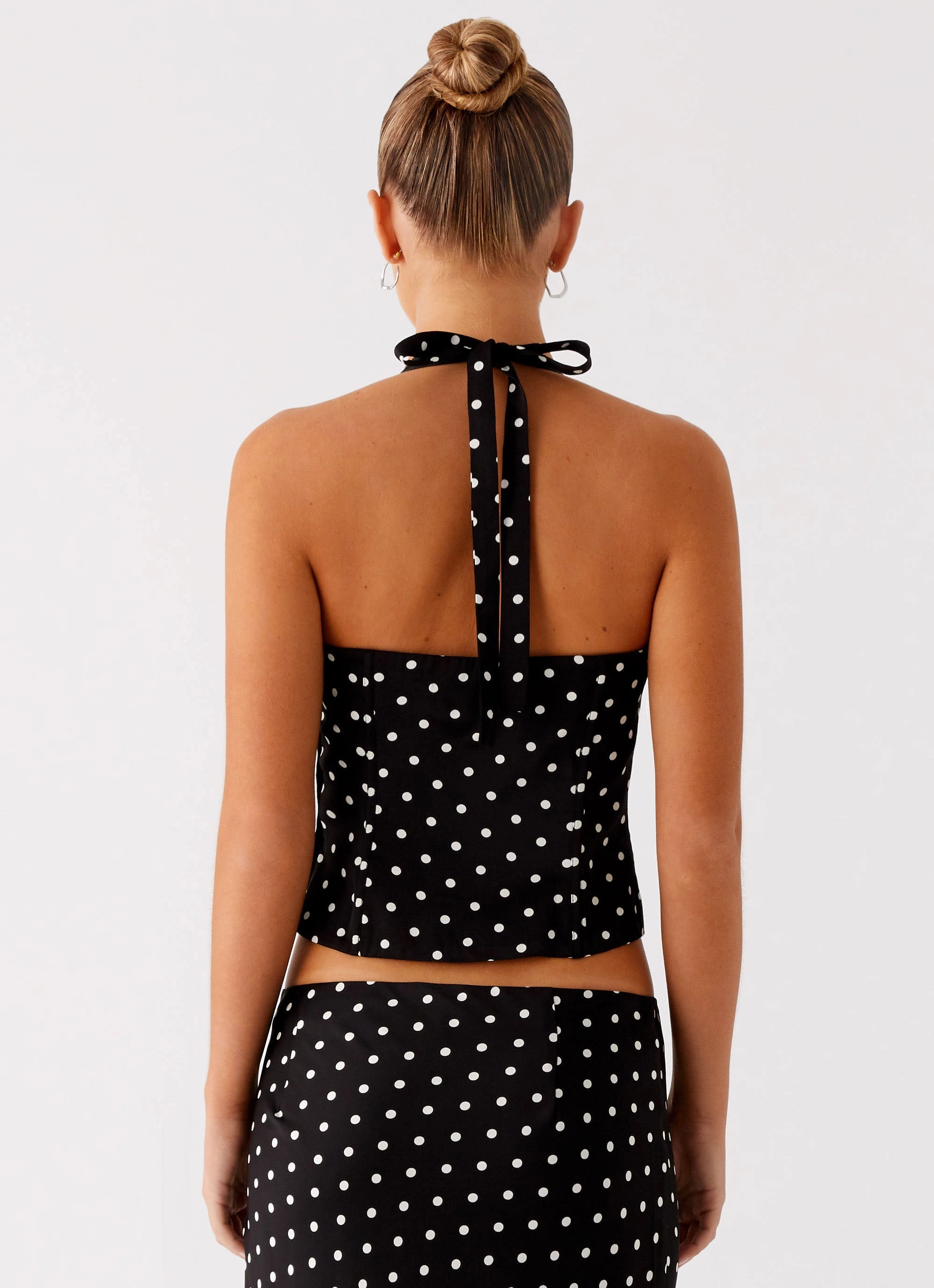Breanne Top - Black Polka Dot Layered Look