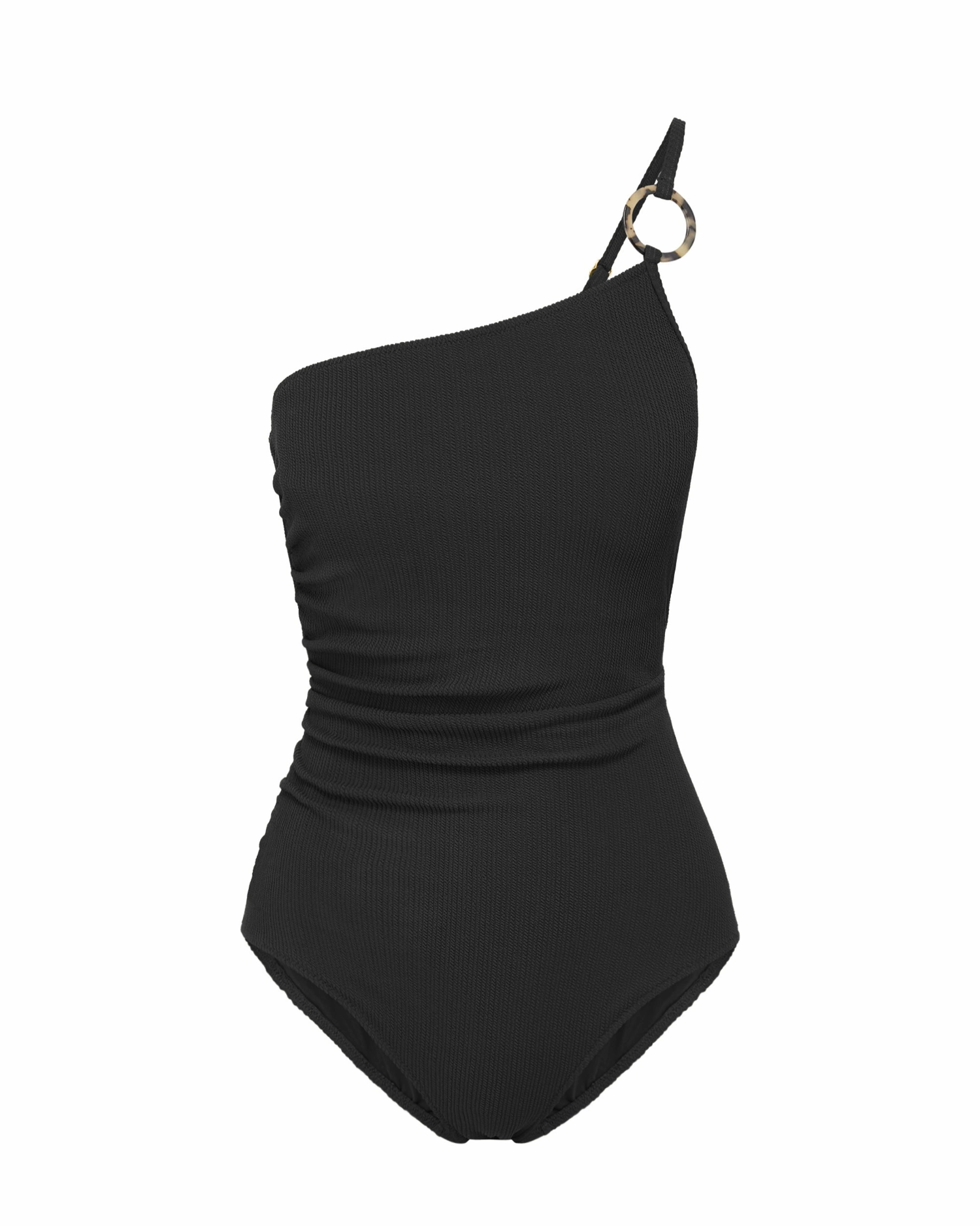 Stretch Fabric Kara One Piece In Black Texture