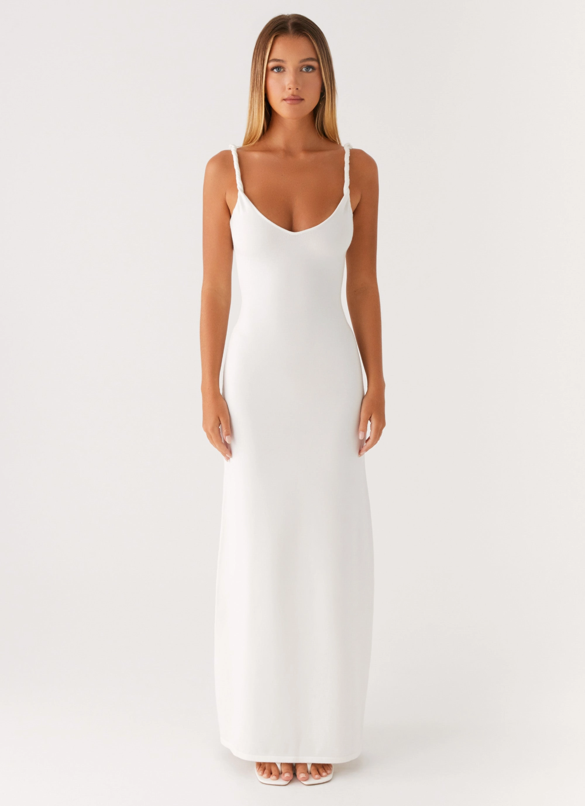 Anastasia Maxi Dress - Ivory Soft Detail