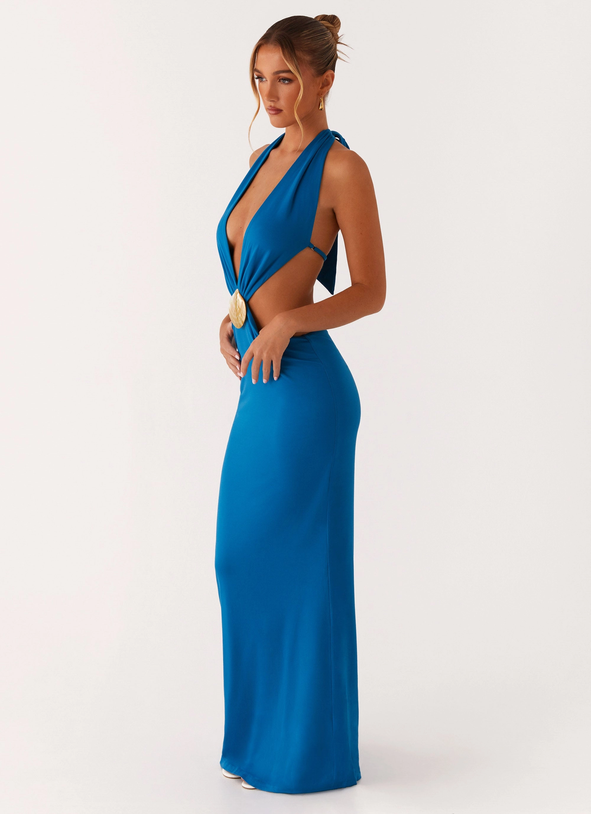 travel mode Flossy Maxi Dress - Royal Blue