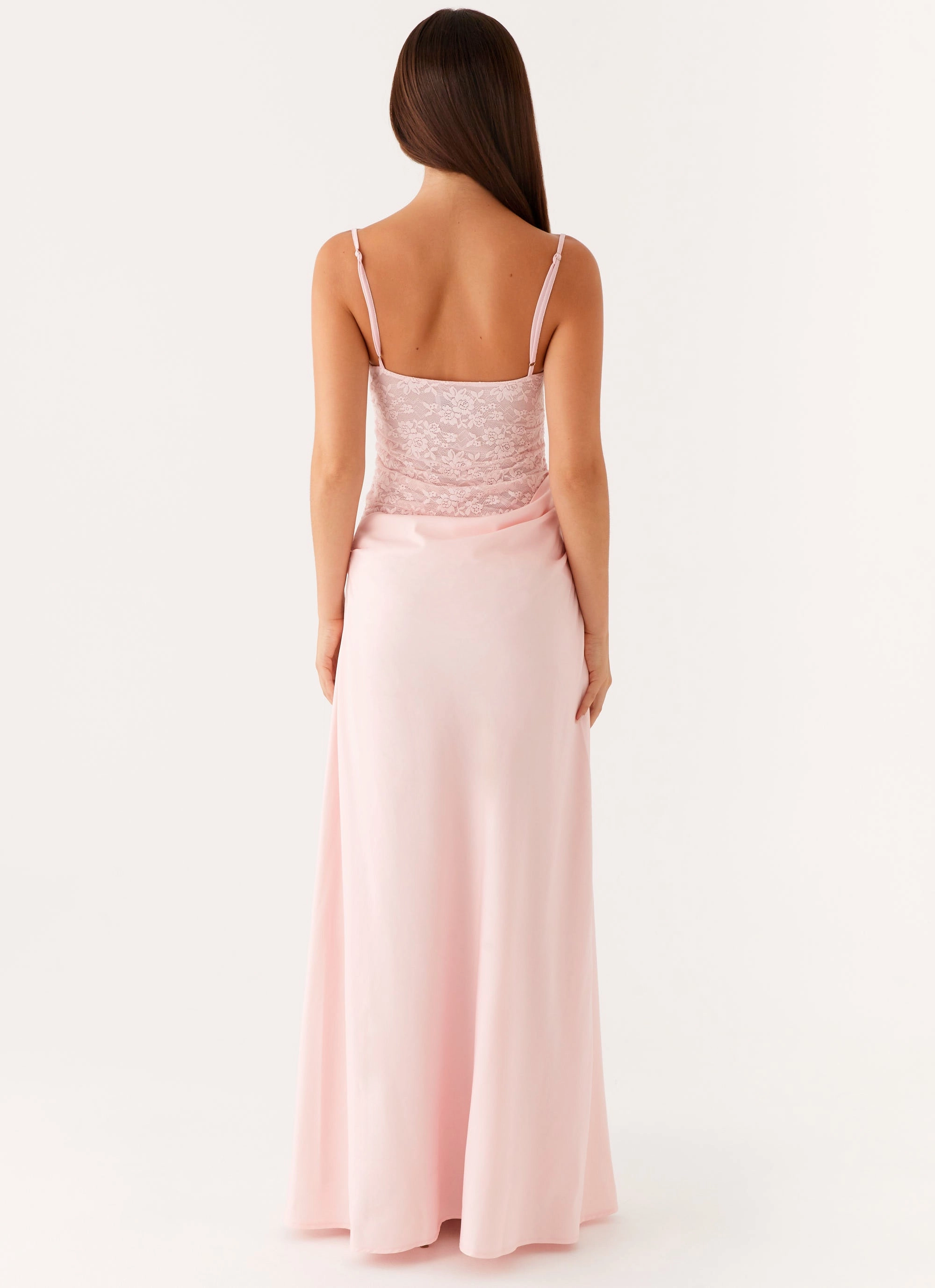 Romy Maxi Dress - Pink Refined Simplicity Cozy Silhouette