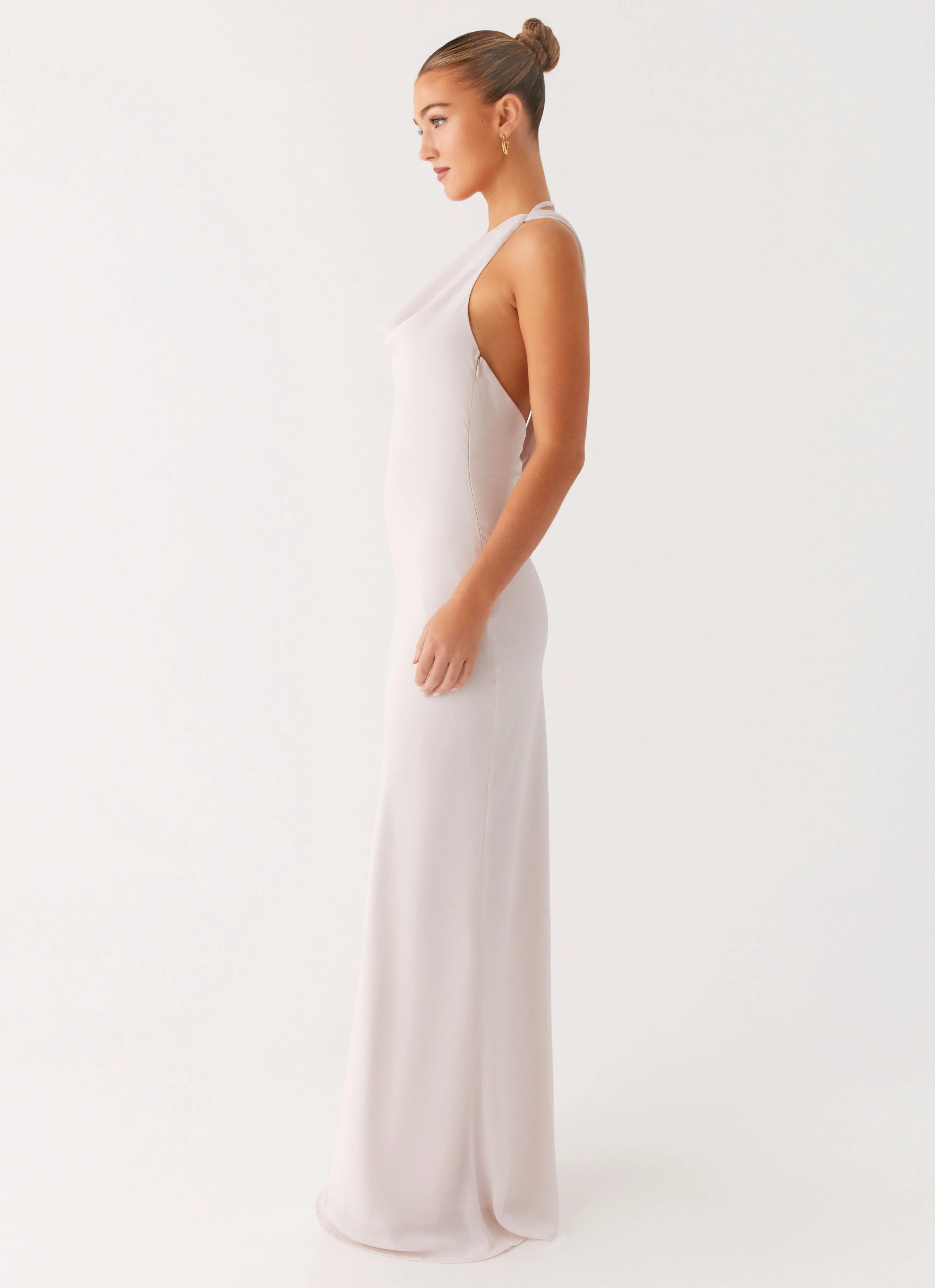 Cool Elegance Everyday-Use Opal Glow Maxi Dress - Off White